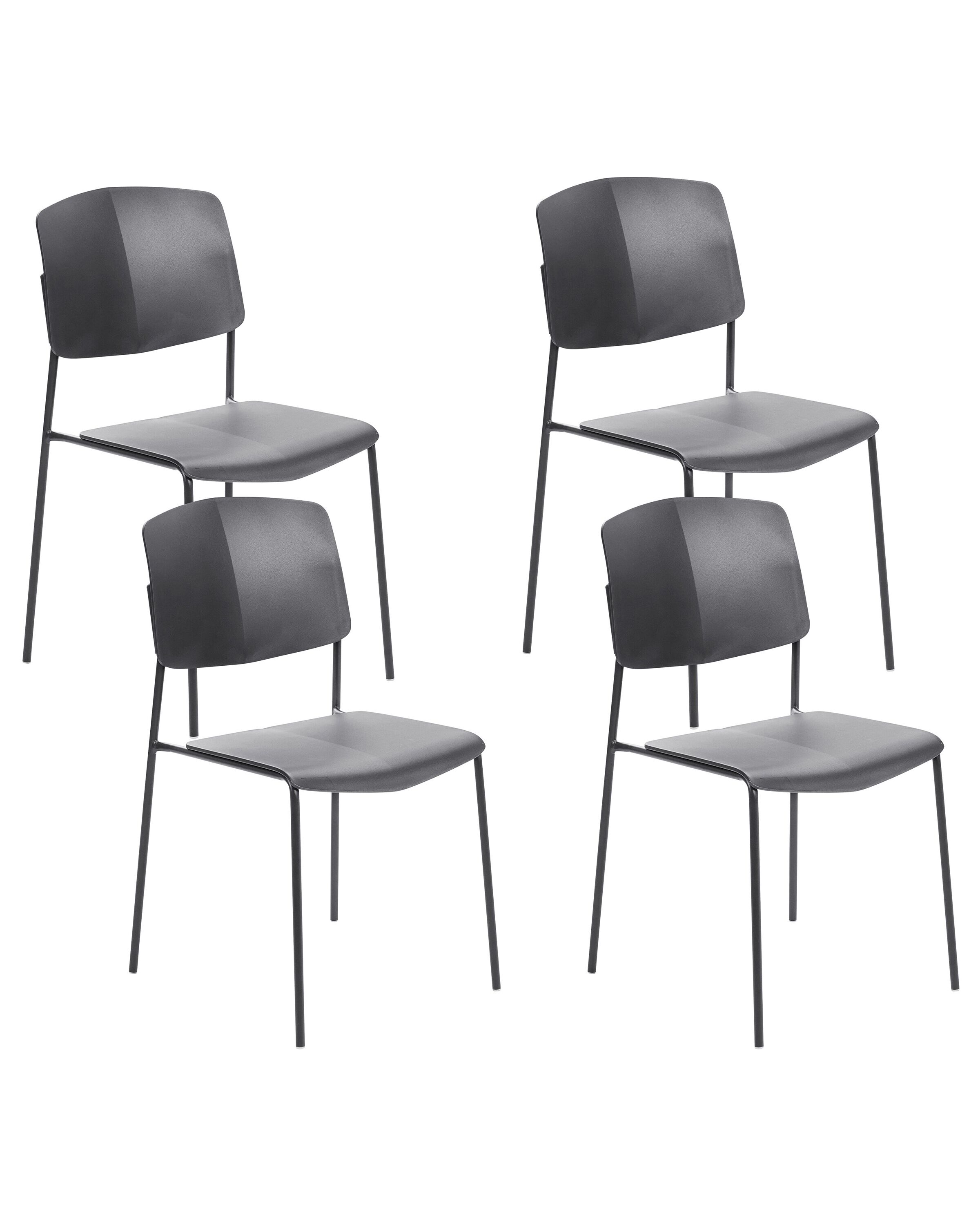 Set of 4 Dining Chairs Black ASTORIA - Gemini Interiors