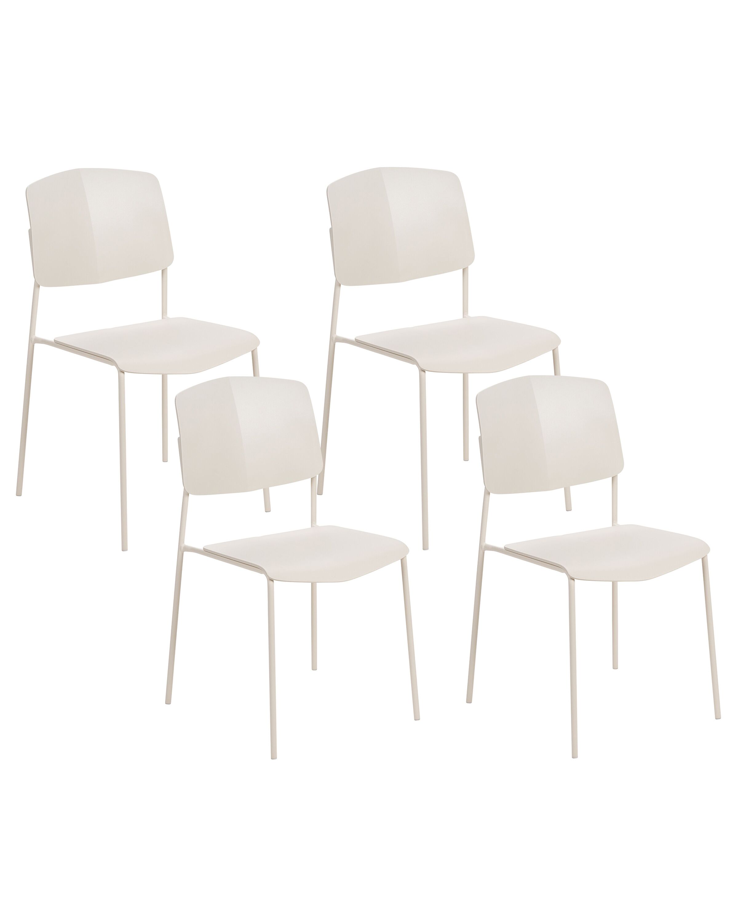 Set of 4 Dining Chairs Beige ASTORIA - Gemini Interiors