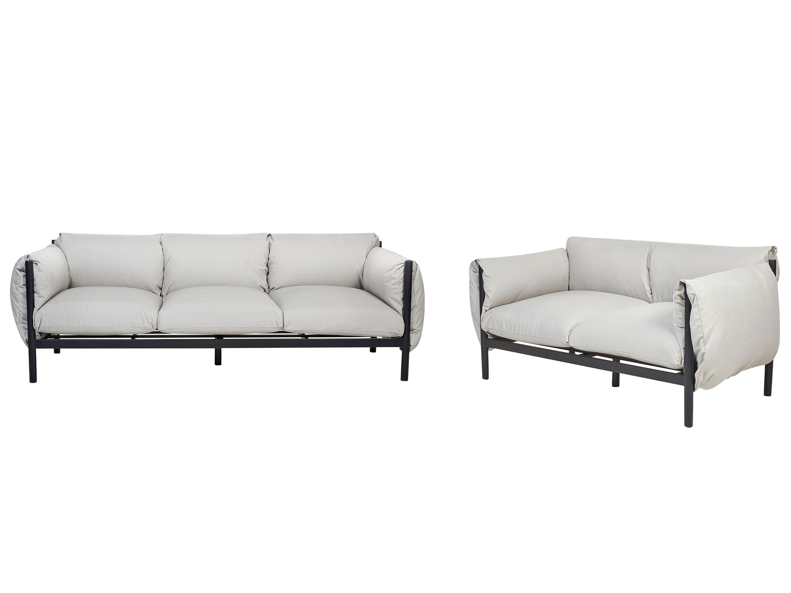 5 Seater Aluminum Garden Sofa Set Light Grey ESPERIA - Gemini Interiors