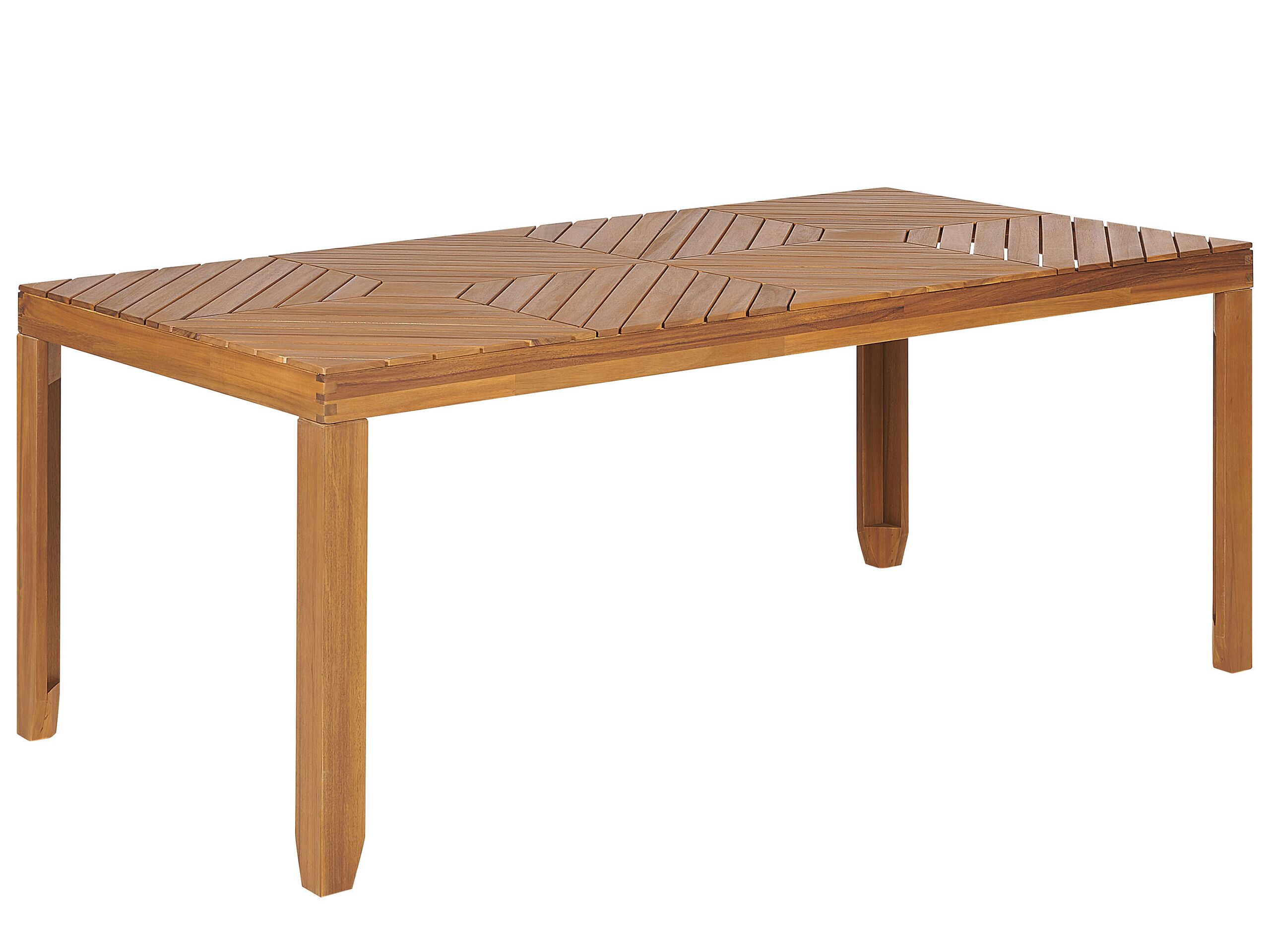 Acacia Wood Garden Dining Table 180 x 90 cm Light BARATTI - Gemini Interiors