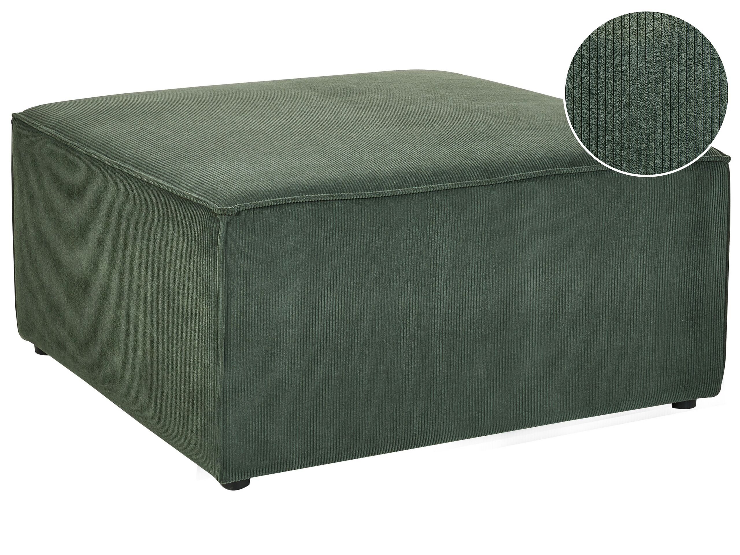 Jumbo Cord Ottoman Dark Green LEMVIG - Gemini Interiors