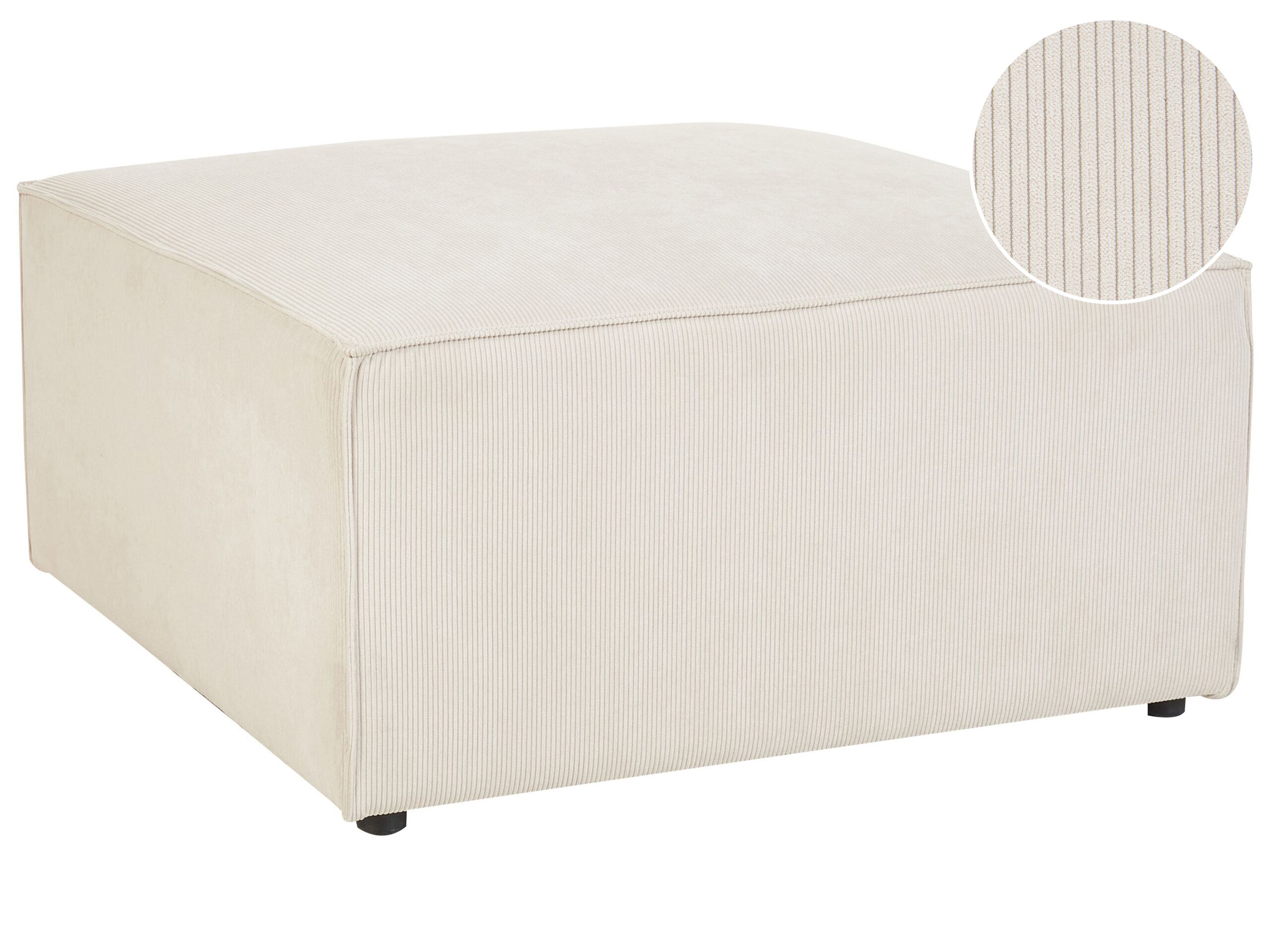 Jumbo Cord Ottoman Beige LEMVIG - Gemini Interiors