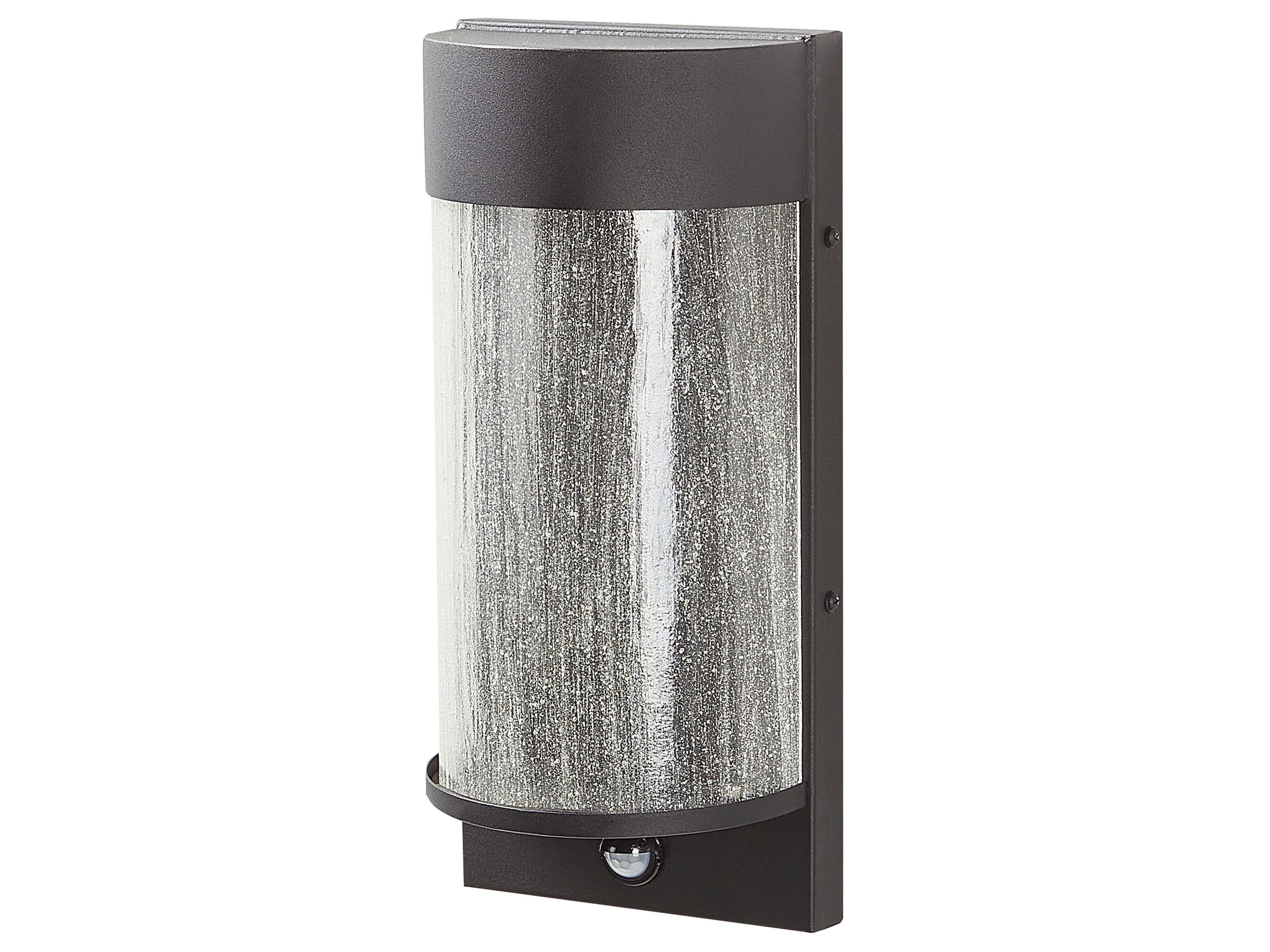 Outdoor LED Wall Light with Motion Sensor Black PHEPPIE - Gemini Interiors