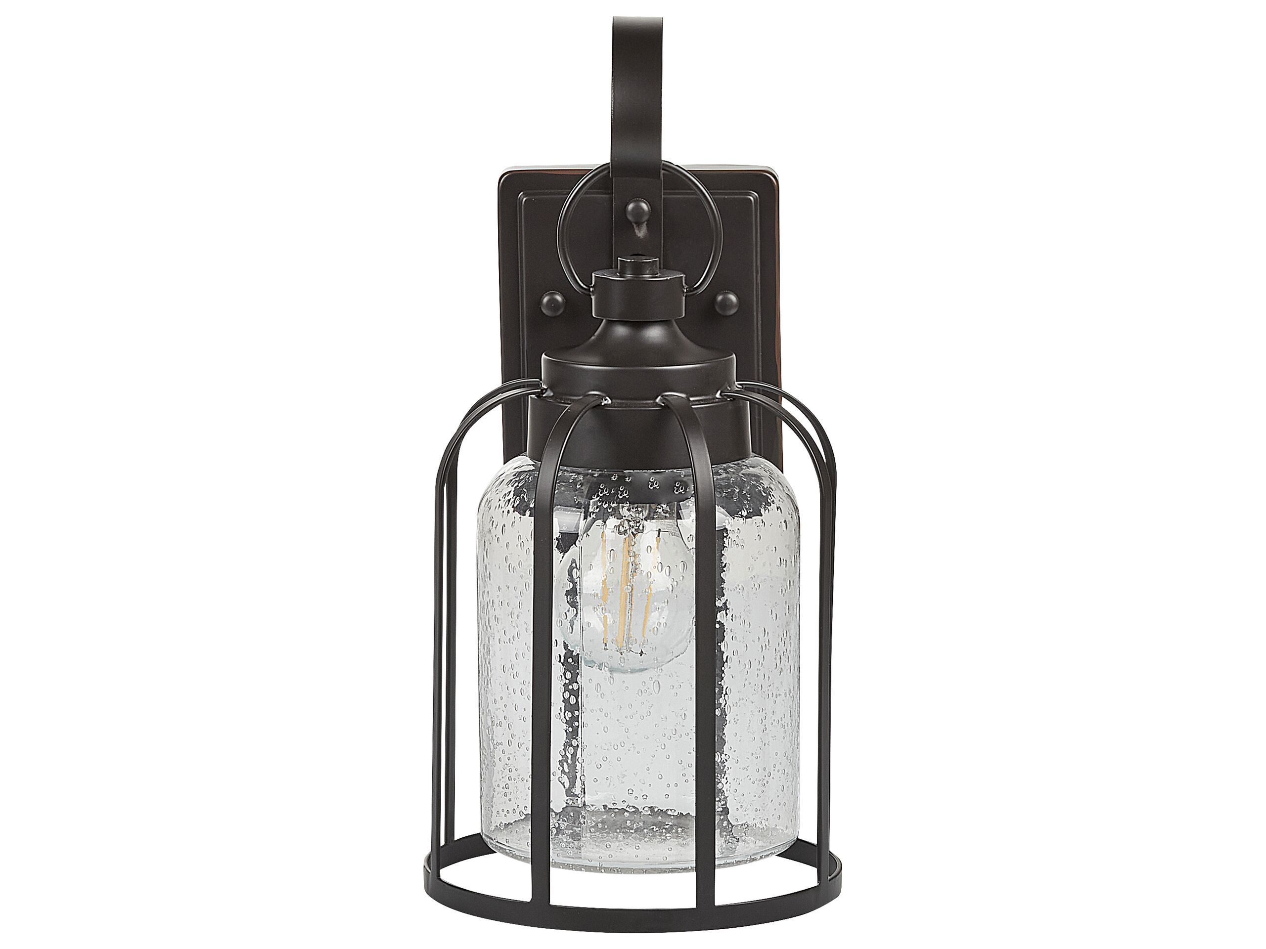Outdoor Wall Light Black WOOLER - Gemini Interiors