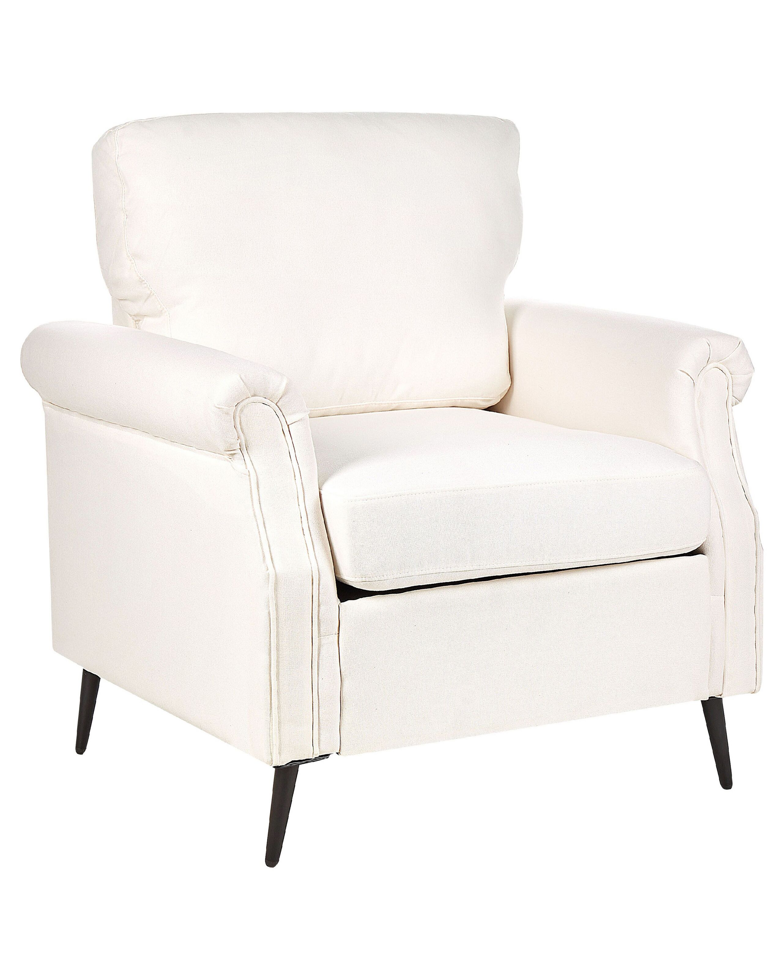 Fabric Armchair White VIETAS - Gemini Interiors