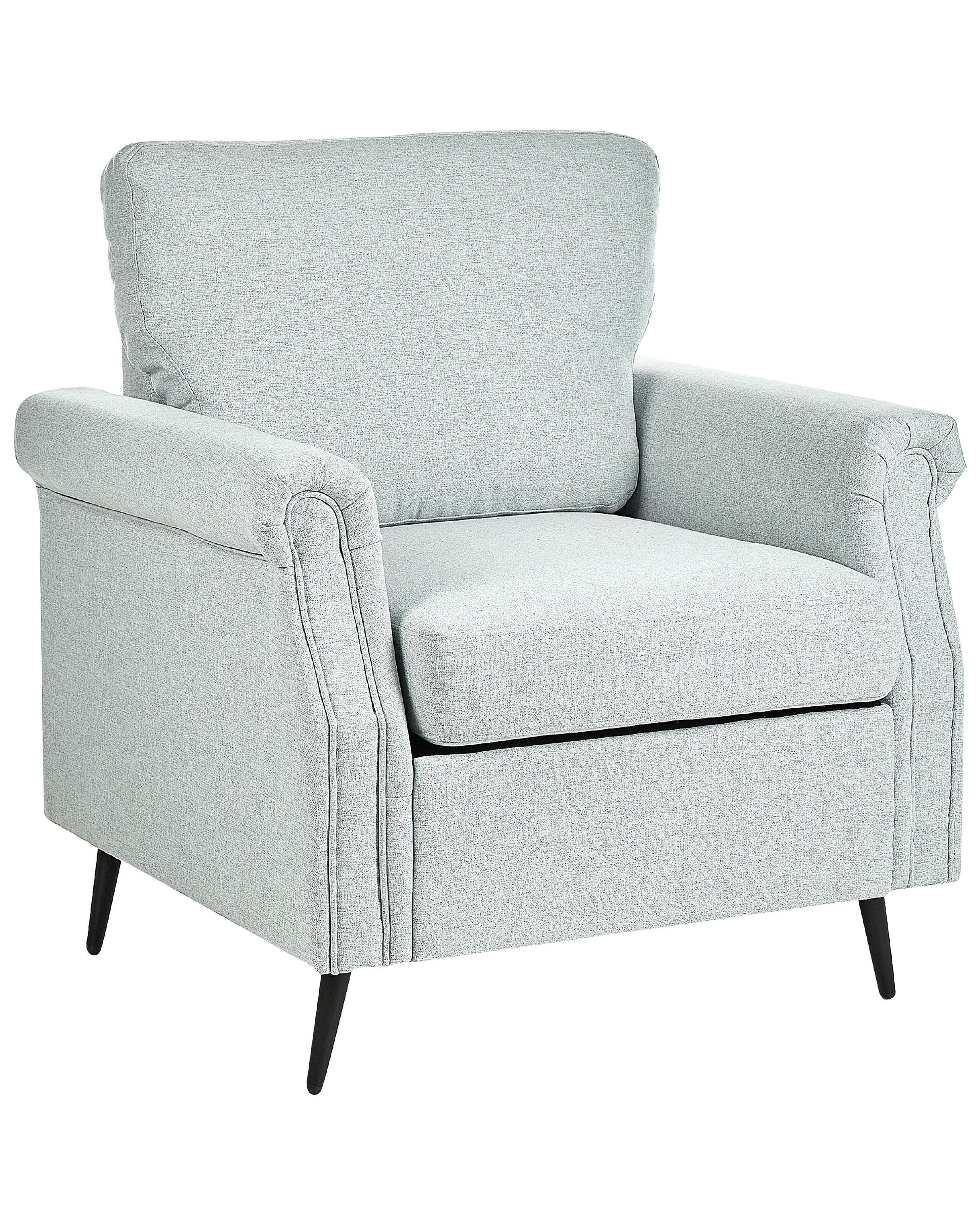 Fabric Armchair Light Grey VIETAS - Gemini Interiors