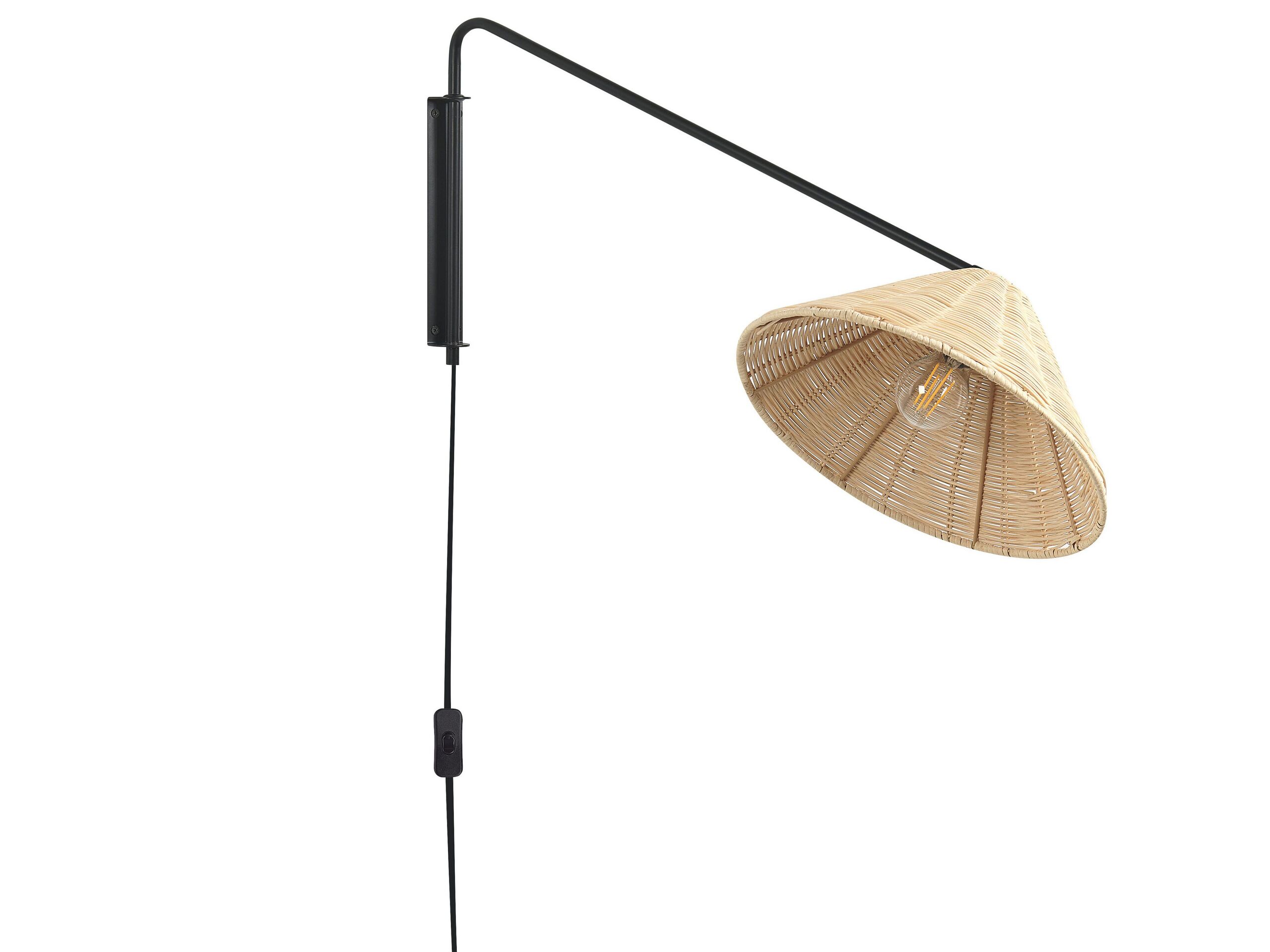 Rattan Wall Lamp Natural PALENA - Gemini Interiors