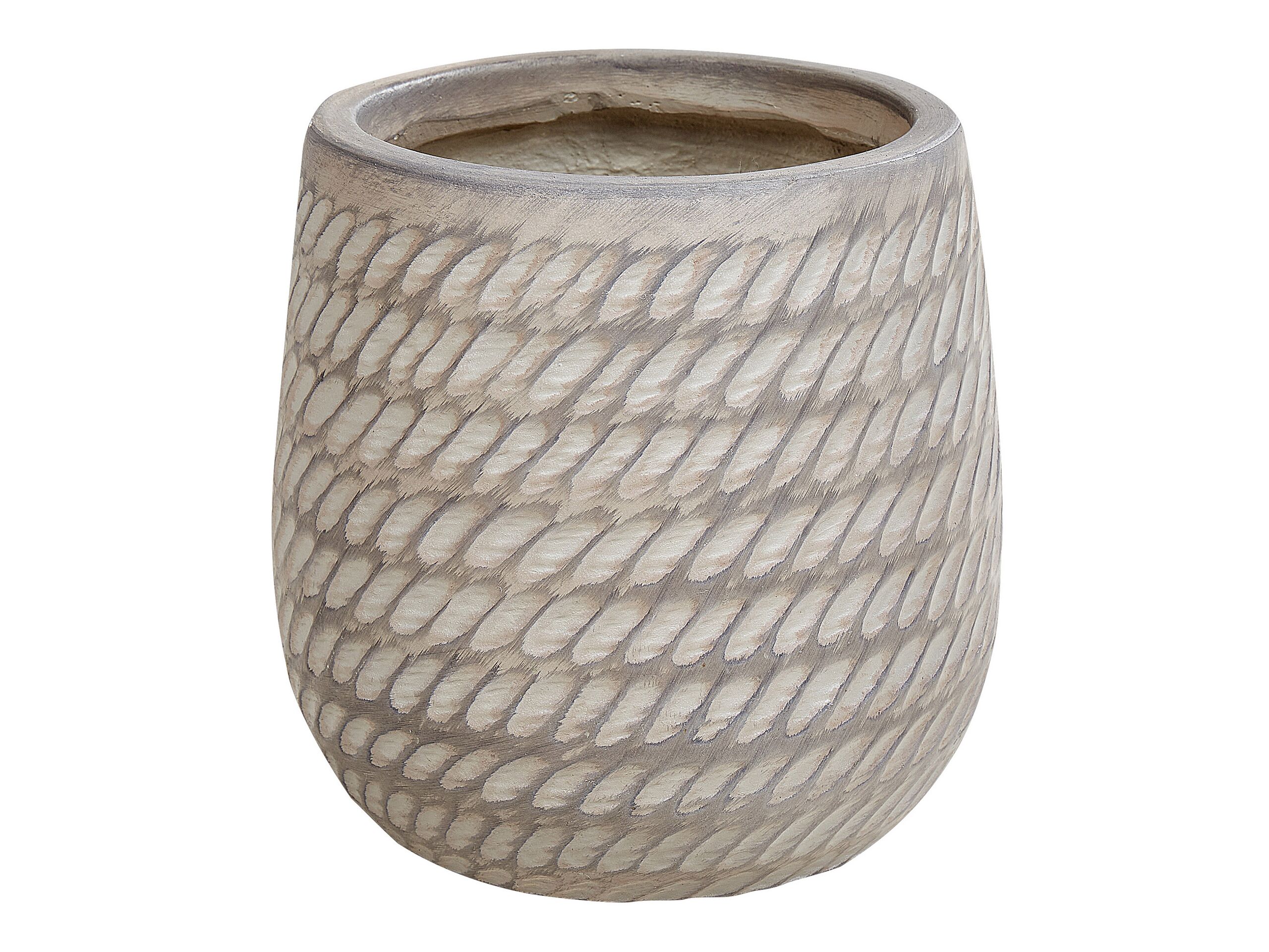 Plant Pot âŒ€ 19 cm Taupe LIVADIA - Gemini Interiors