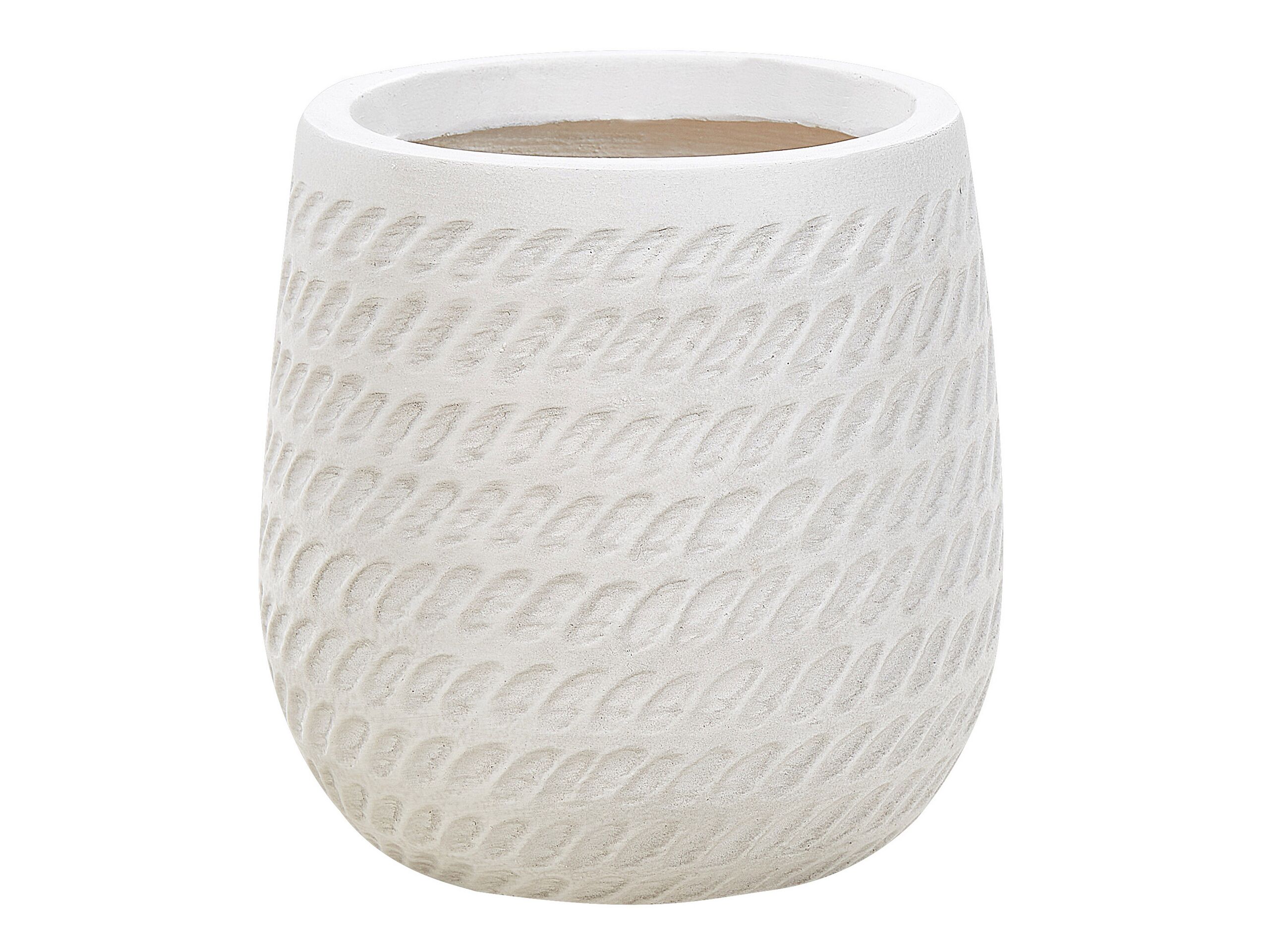 Plant Pot âŒ€ 19 cm Off-White LIVADIA - Gemini Interiors