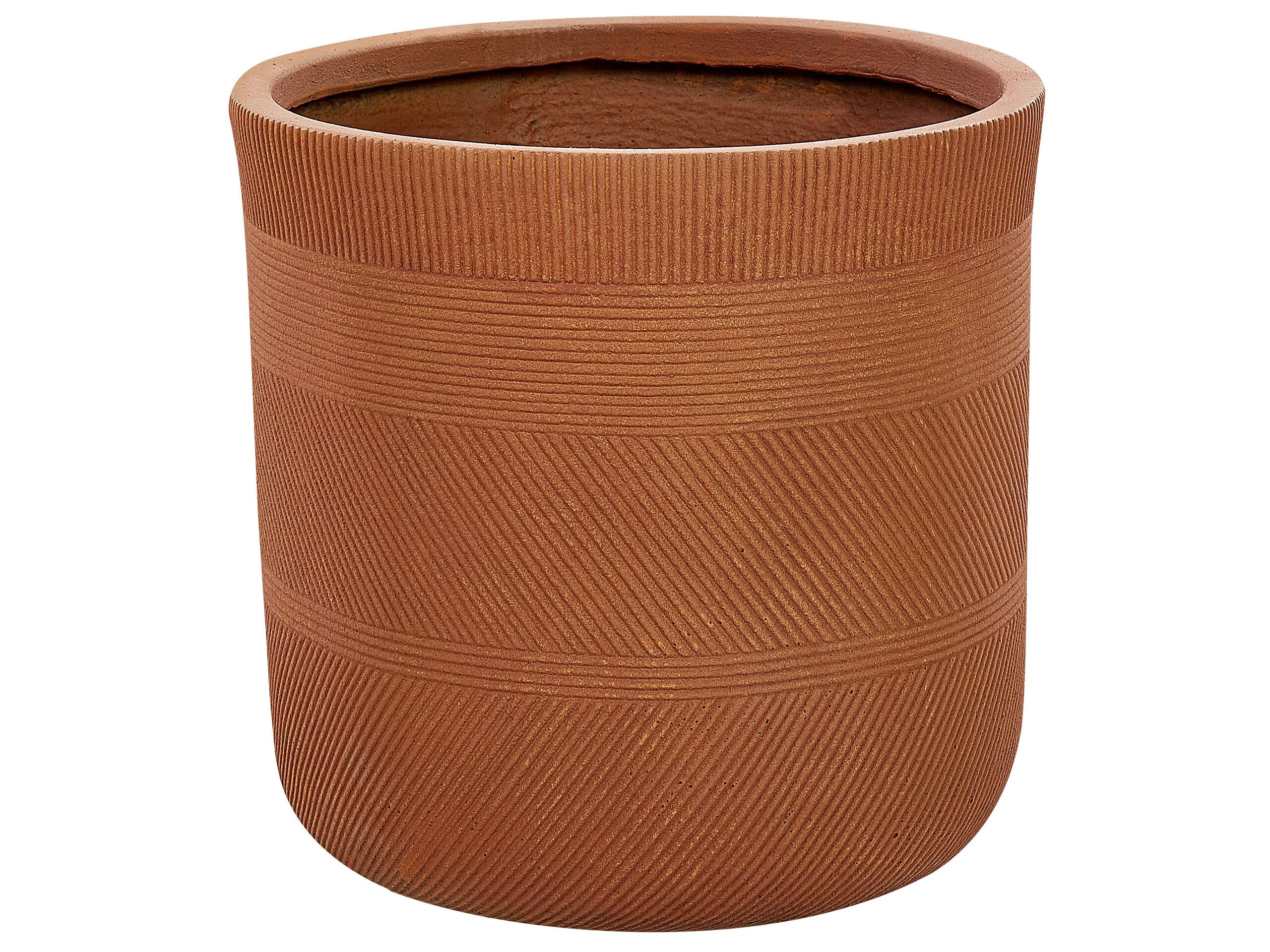 Plant Pot âŒ€ 36 cm Golden Brown VOULA - Gemini Interiors