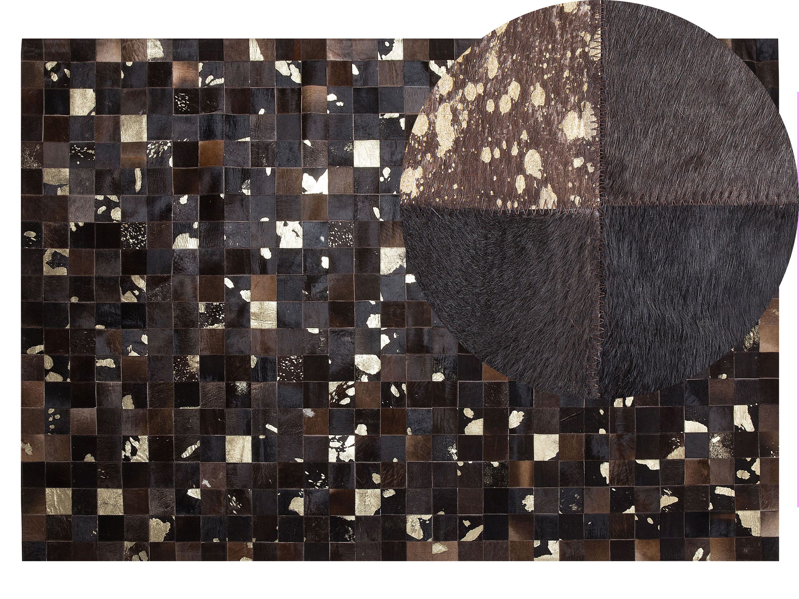 Cowhide Area Rug 140x200cm Brown - Gemini Interiors