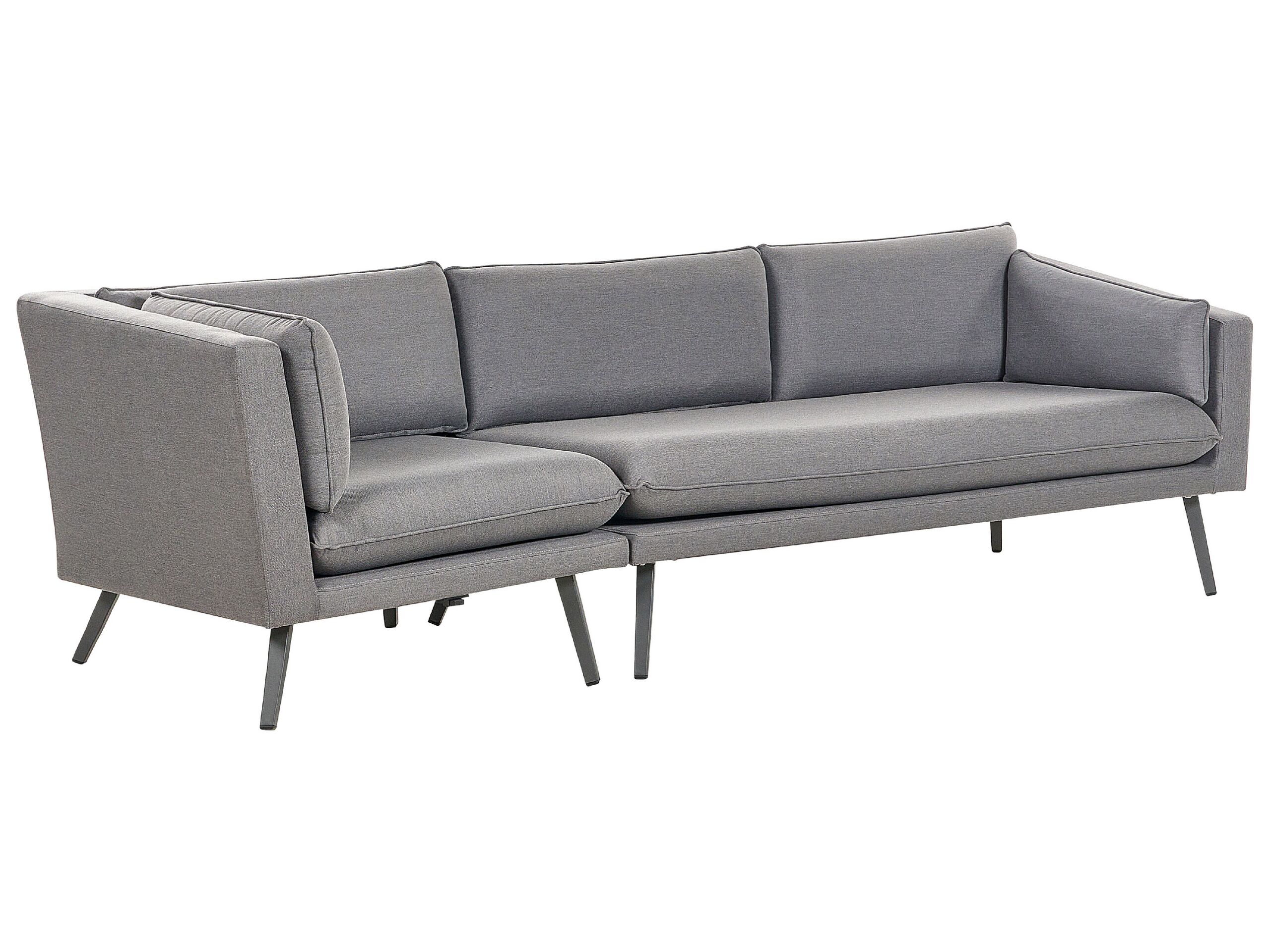Left Hand 3 Seater Garden Sofa Grey LORETELLO - Gemini Interiors