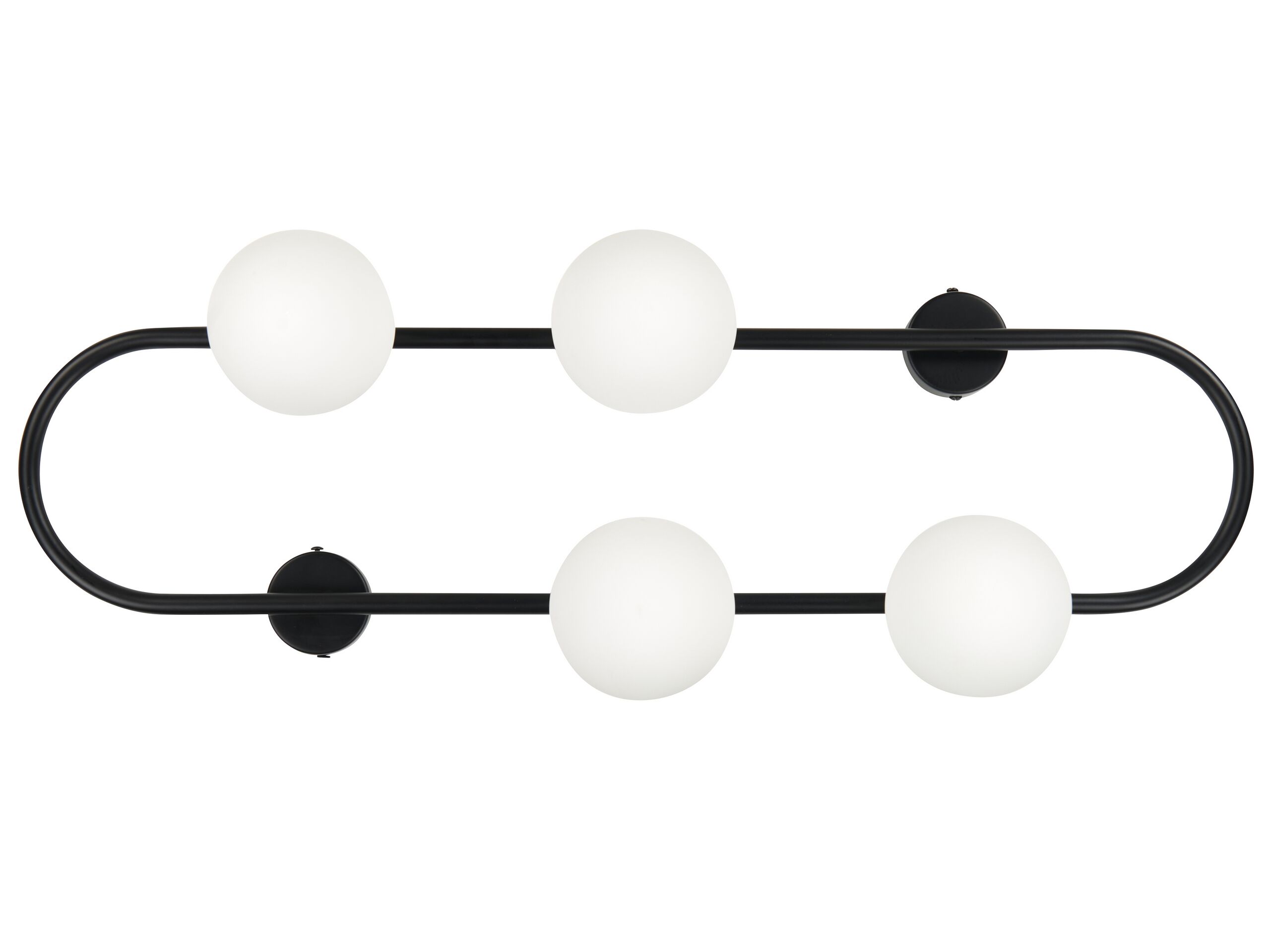 4 Light Wall Lamp Black YANGO - Gemini Interiors