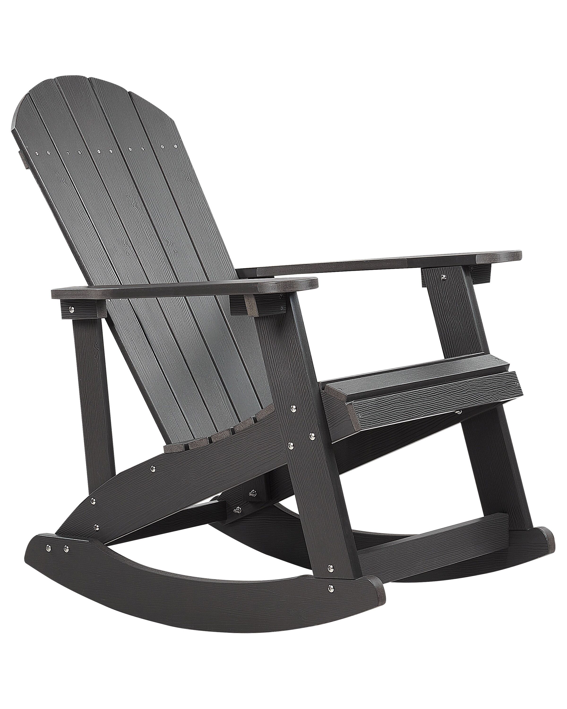 Garden Rocking Chair Dark Grey ADIRONDACK - Gemini Interiors