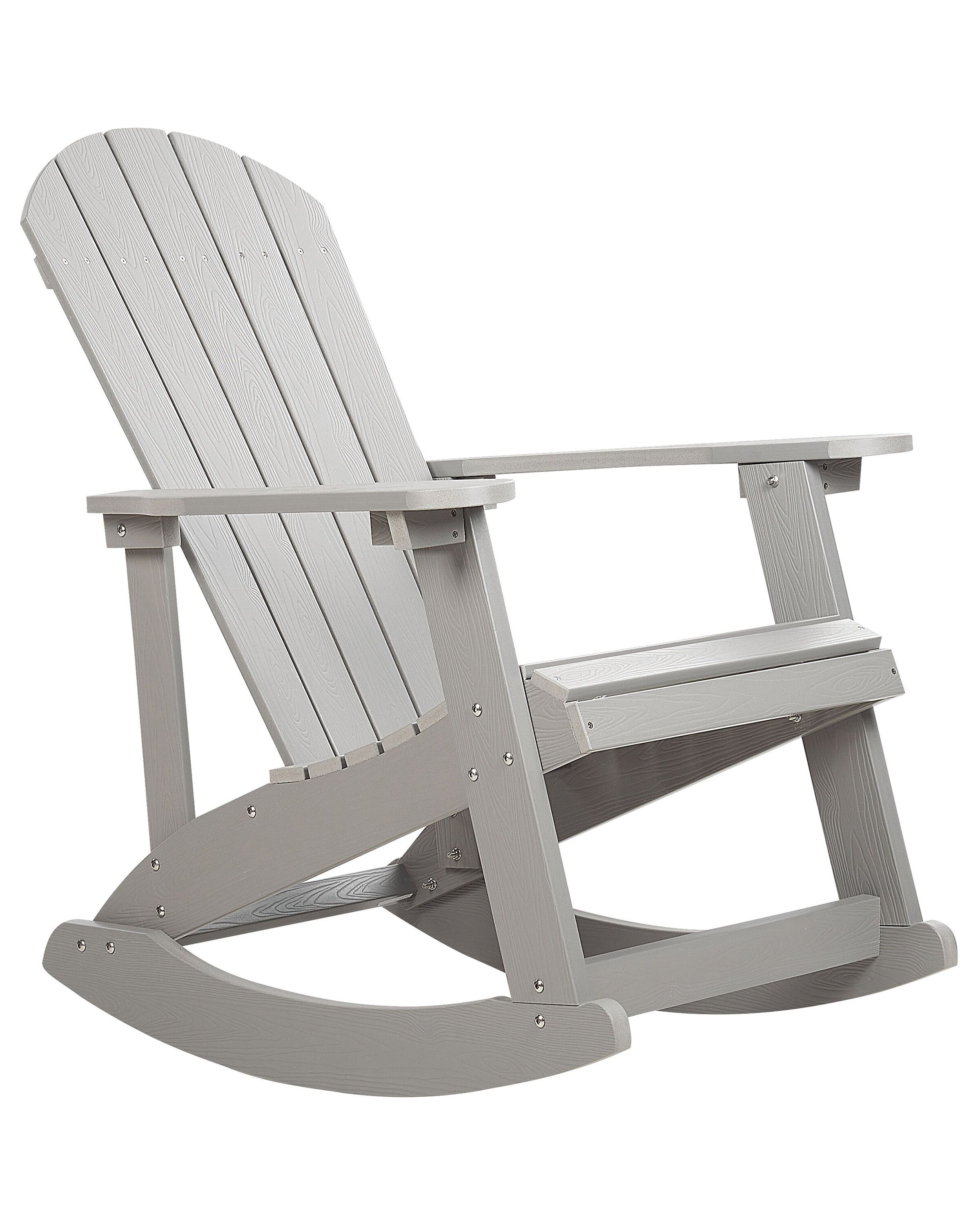 Garden Rocking Chair Light Grey ADIRONDACK - Gemini Interiors