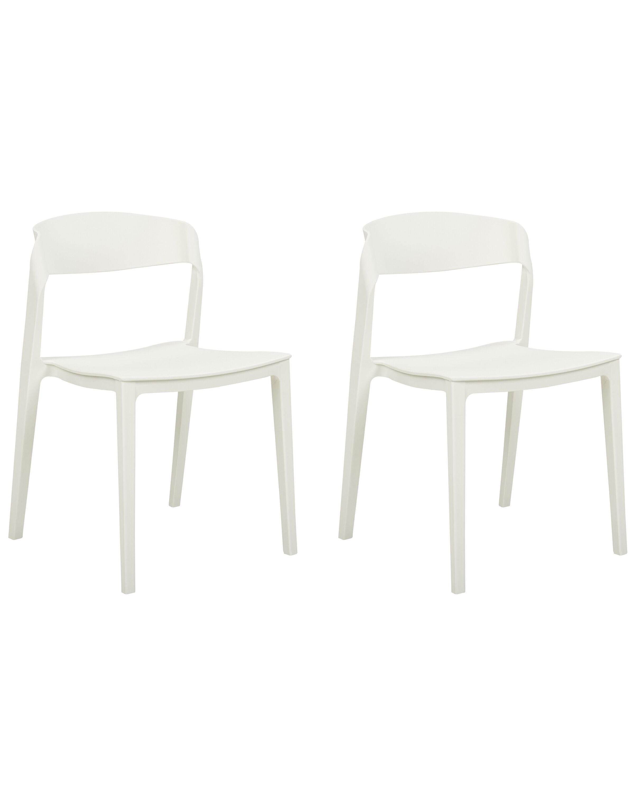 Set of 2 Dining Chairs White SOMERS - Gemini Interiors