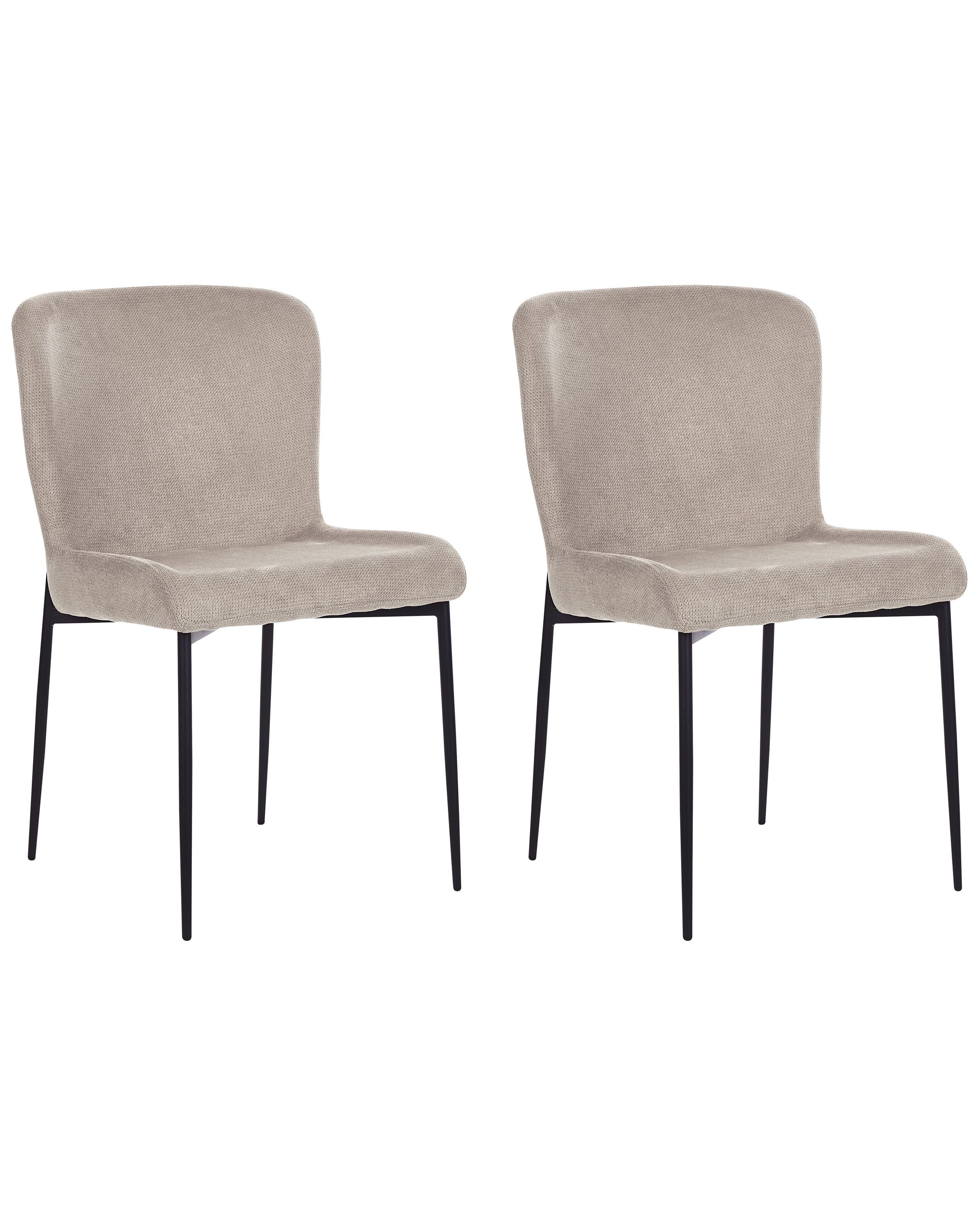 Set of 2 Fabric Chairs Taupe ADA - Gemini Interiors