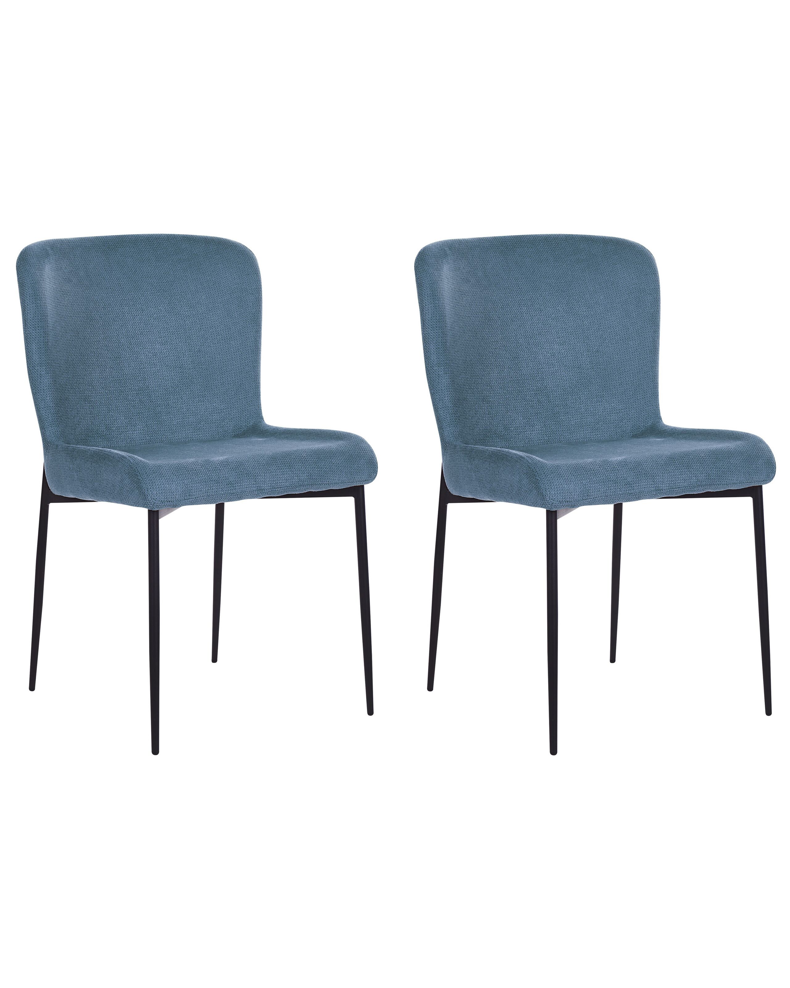 Set of 2 Fabric Chairs Blue ADA - Gemini Interiors
