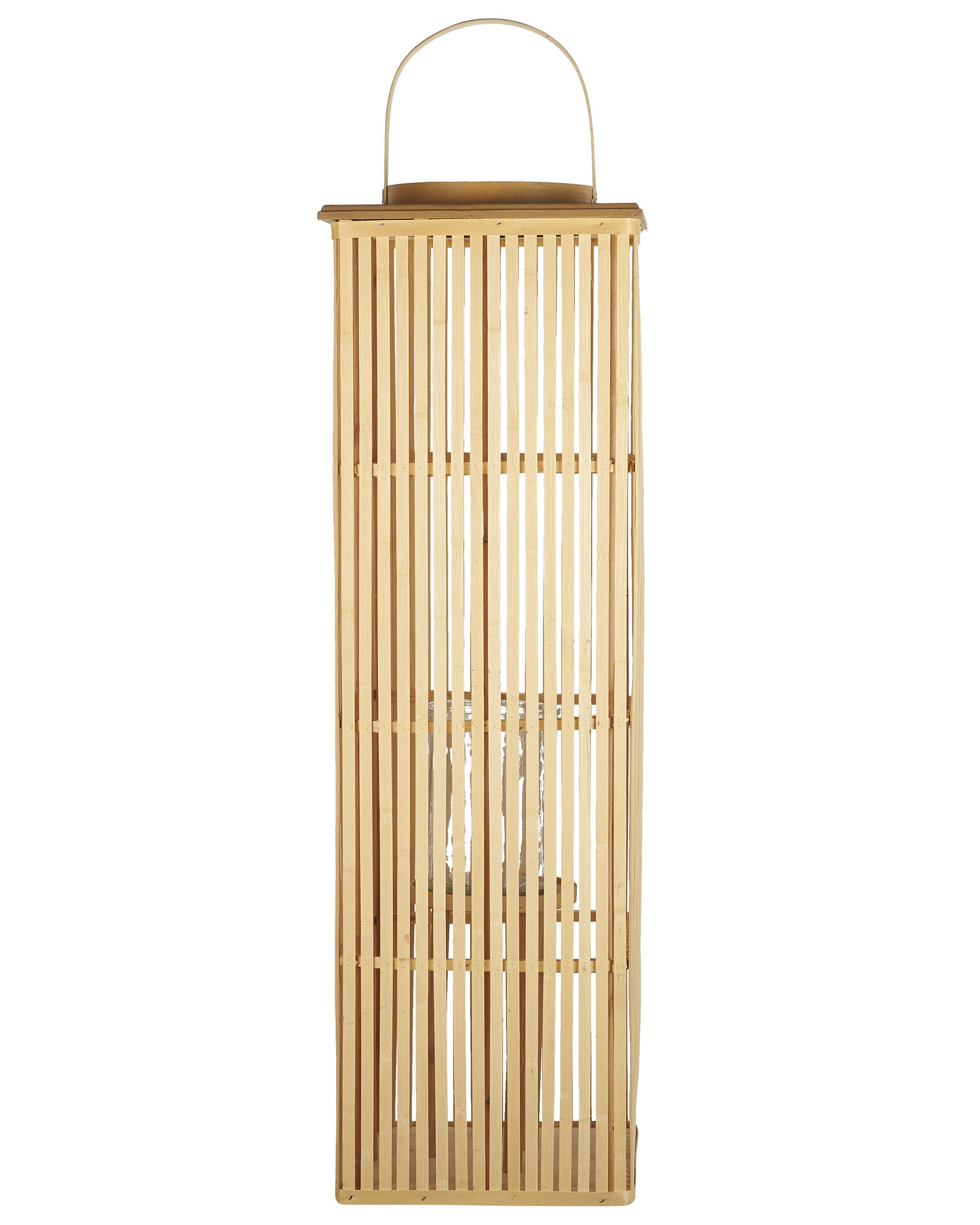 Bamboo Candle Lantern 88 cm Natural BALABAC - Gemini Interiors