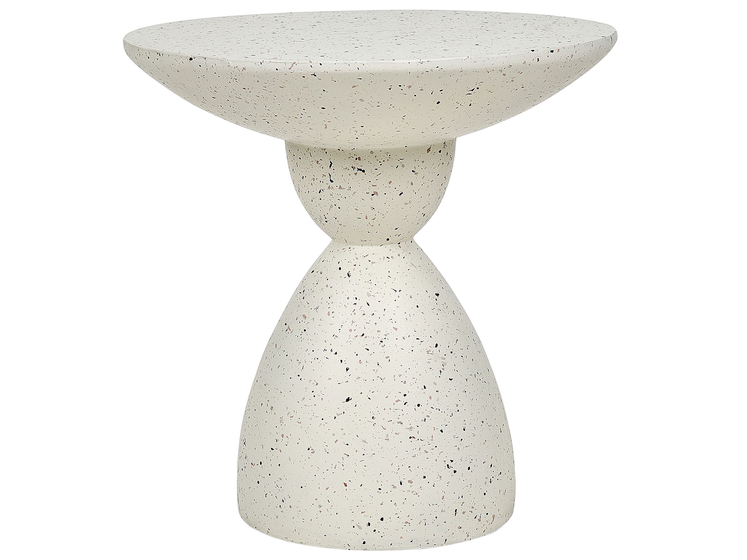 Accent Side Table White Terazzo Effect CAFFI - Gemini Interiors