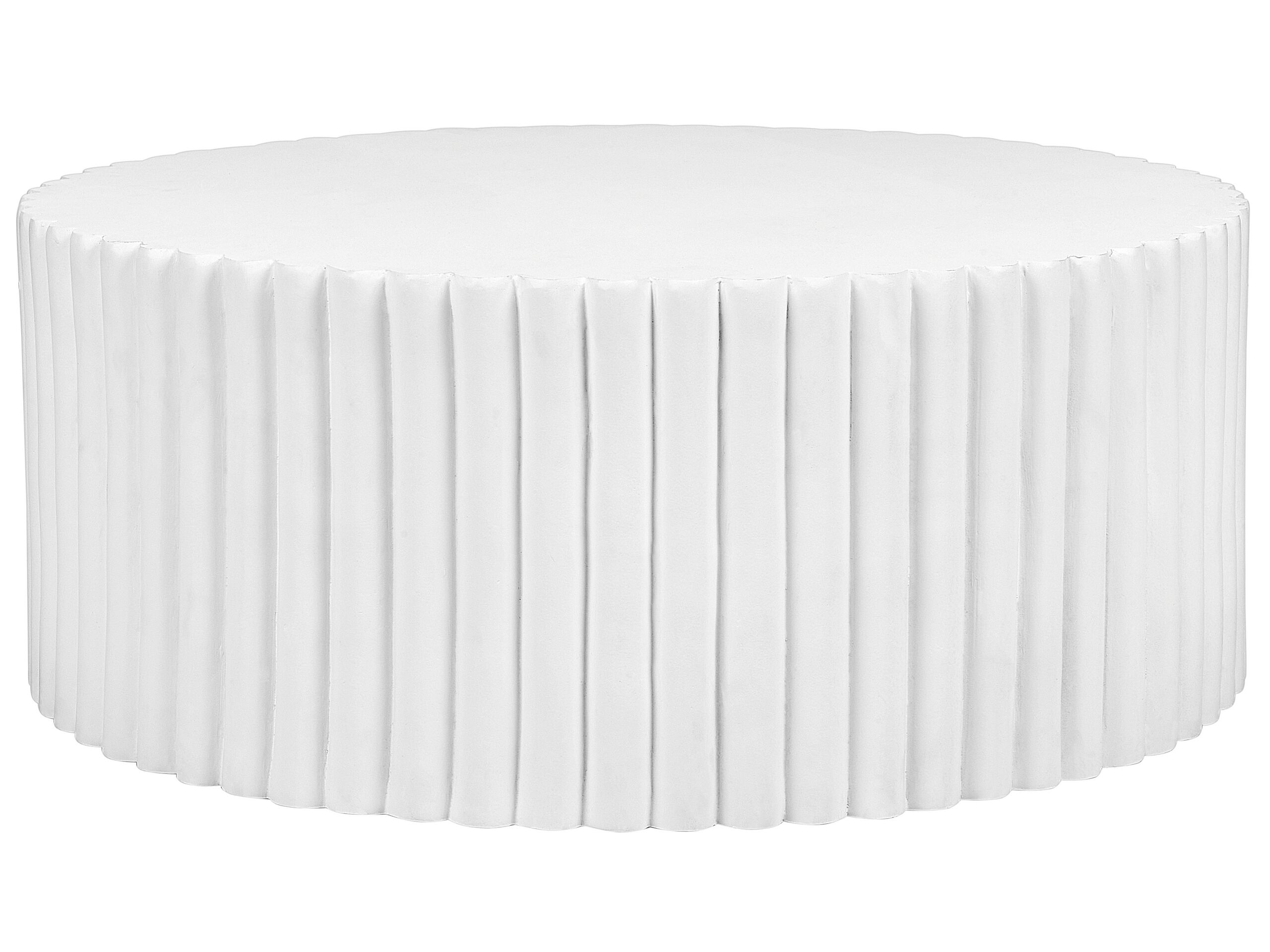 Round Coffee Table White POZZA - Gemini Interiors