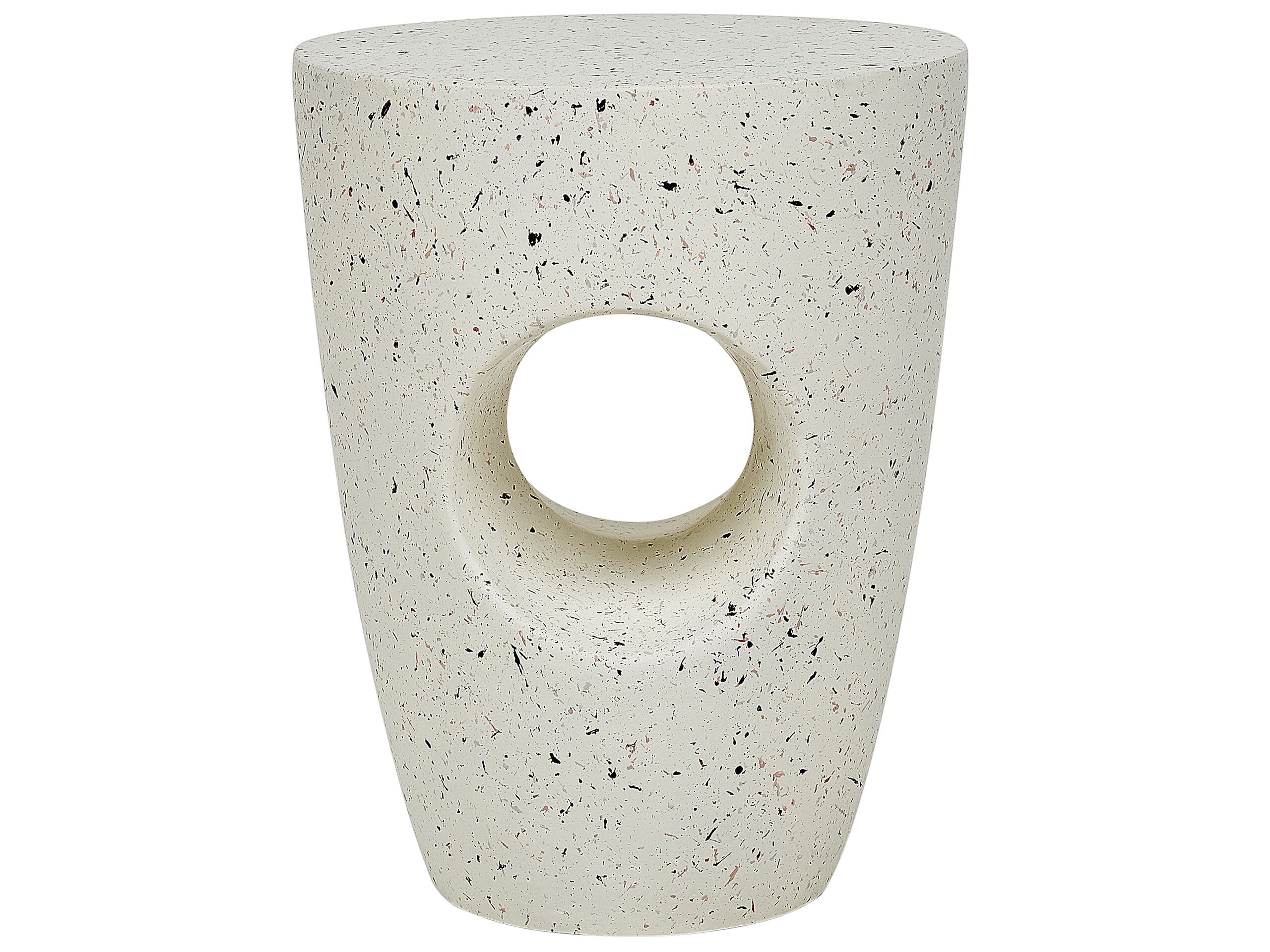 Accent Side Table White Terazzo Effect EDOLO - Gemini Interiors