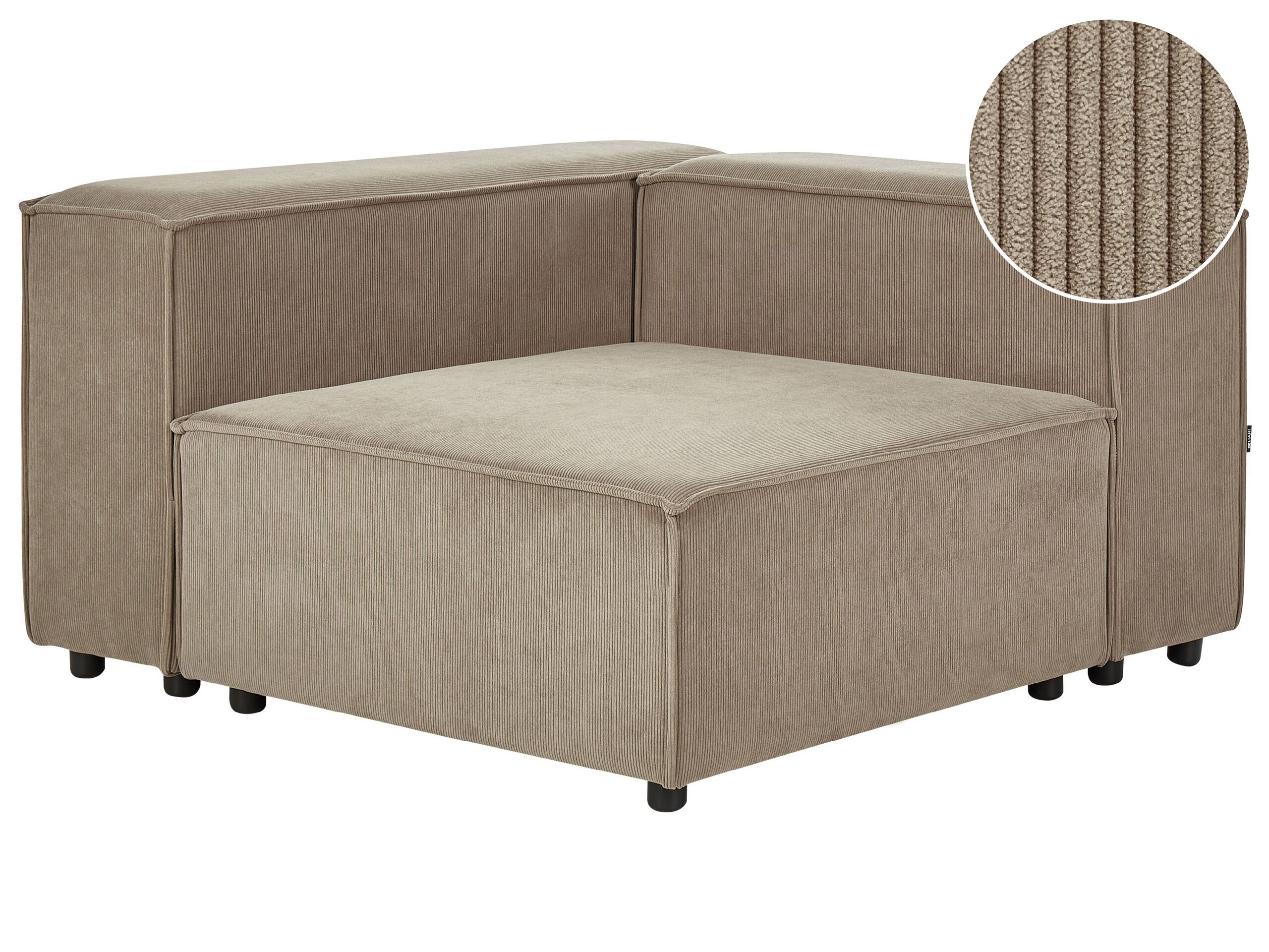 Jumbo Cord Corner Section Brown APRICA - Gemini Interiors