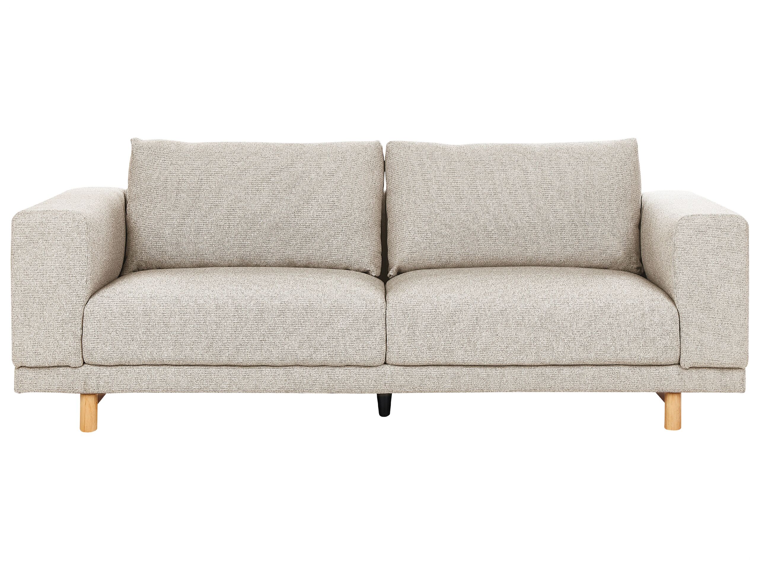 3 Seater Fabric Sofa Light Beige NIVALA - Gemini Interiors