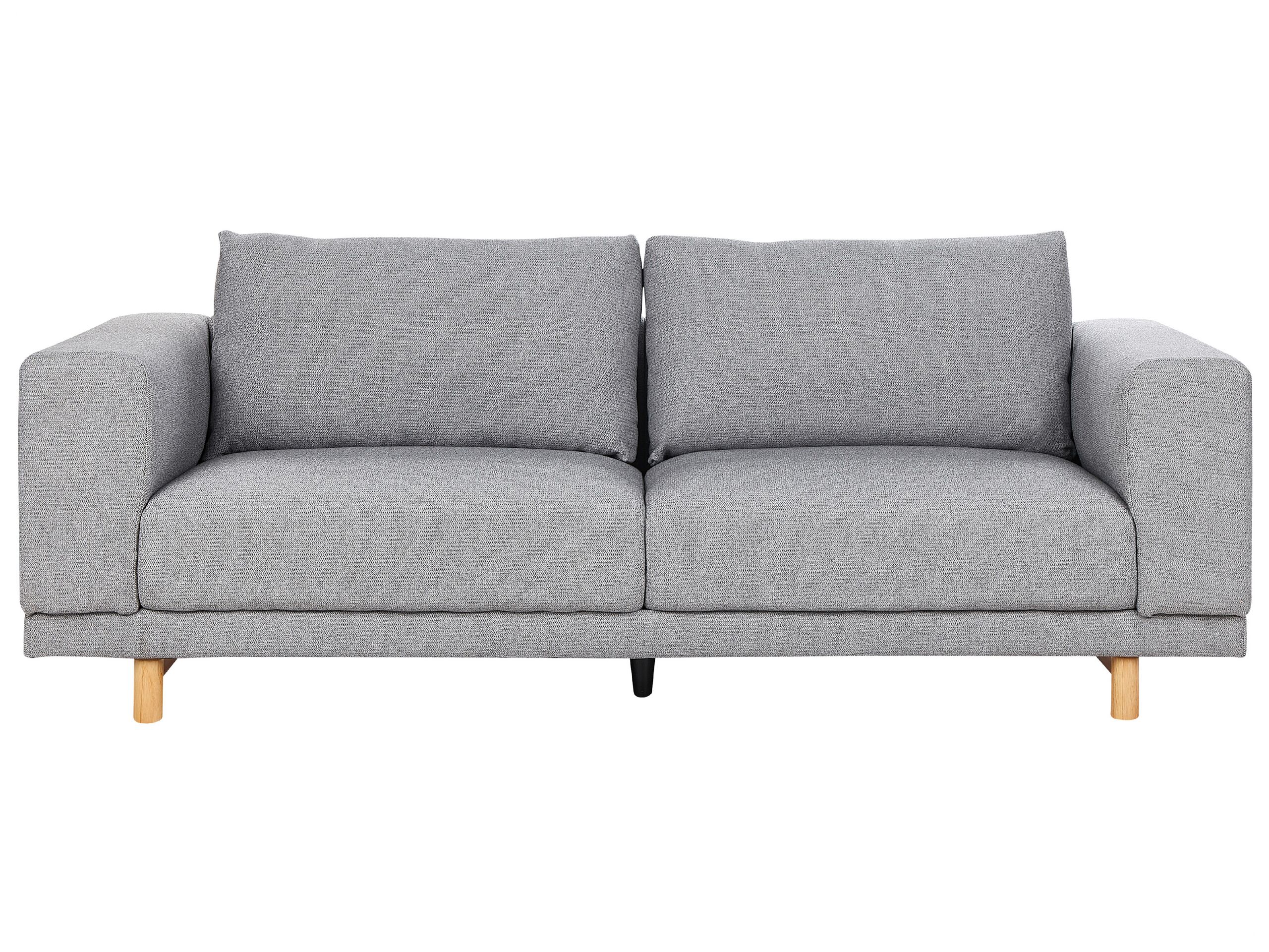 3 Seater Fabric Sofa Grey NIVALA - Gemini Interiors