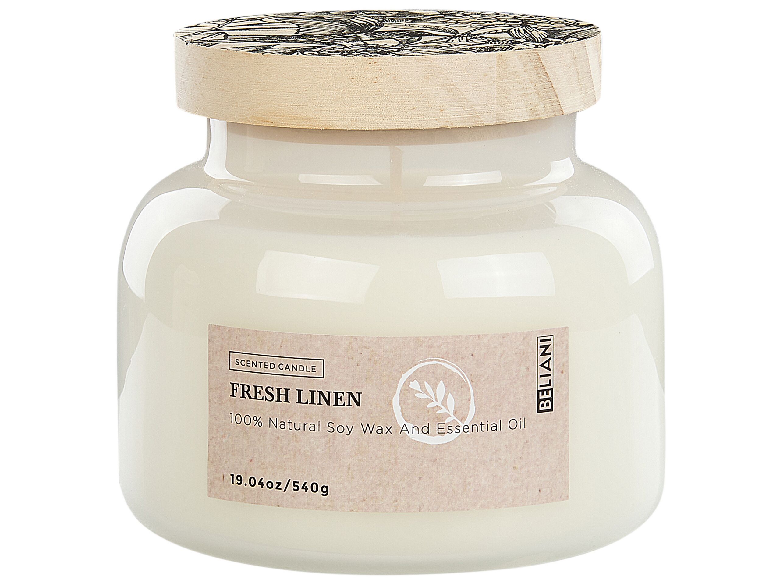 Soy Wax Scented Candle Fresh Linen - Gemini Interiors
