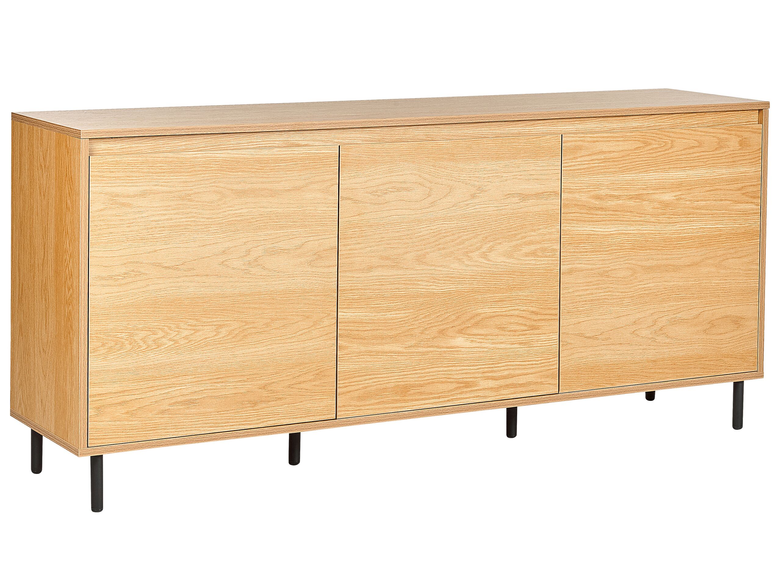 3 Door Sideboard Light Wood NIKEA - Gemini Interiors