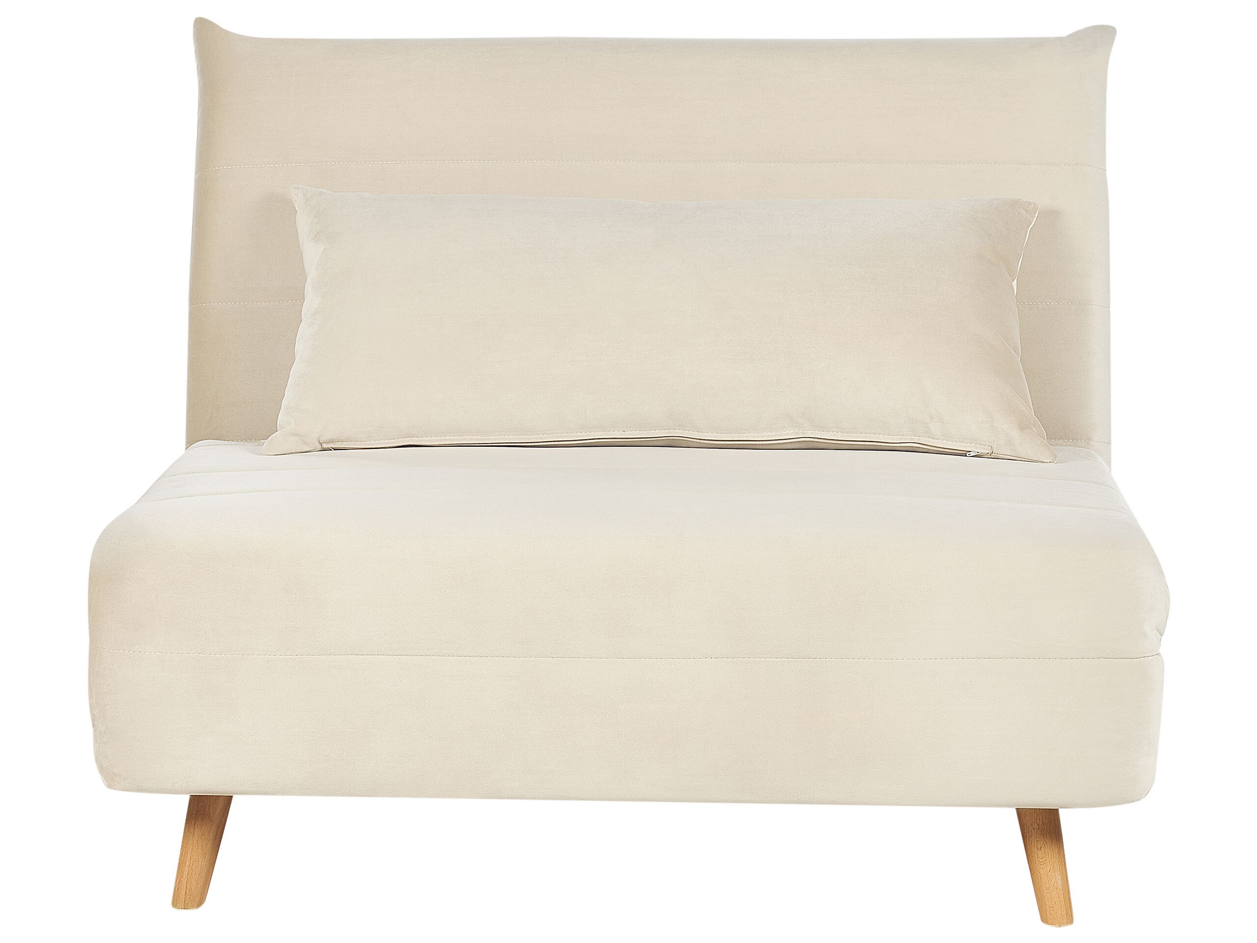 Velvet Sofa Bed Cream SETTEN - Gemini Interiors