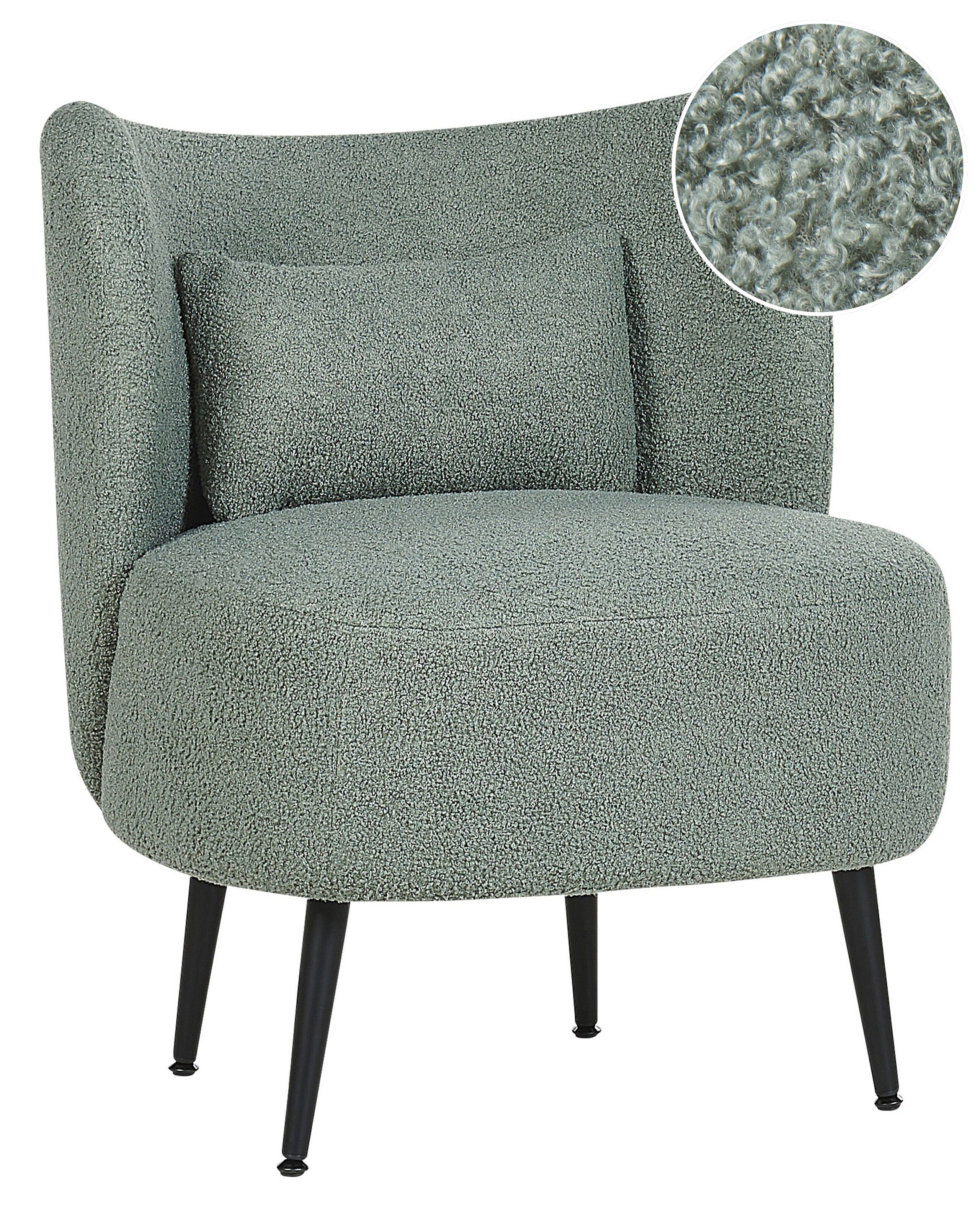 Boucle Armchair Green OTSBY - Gemini Interiors