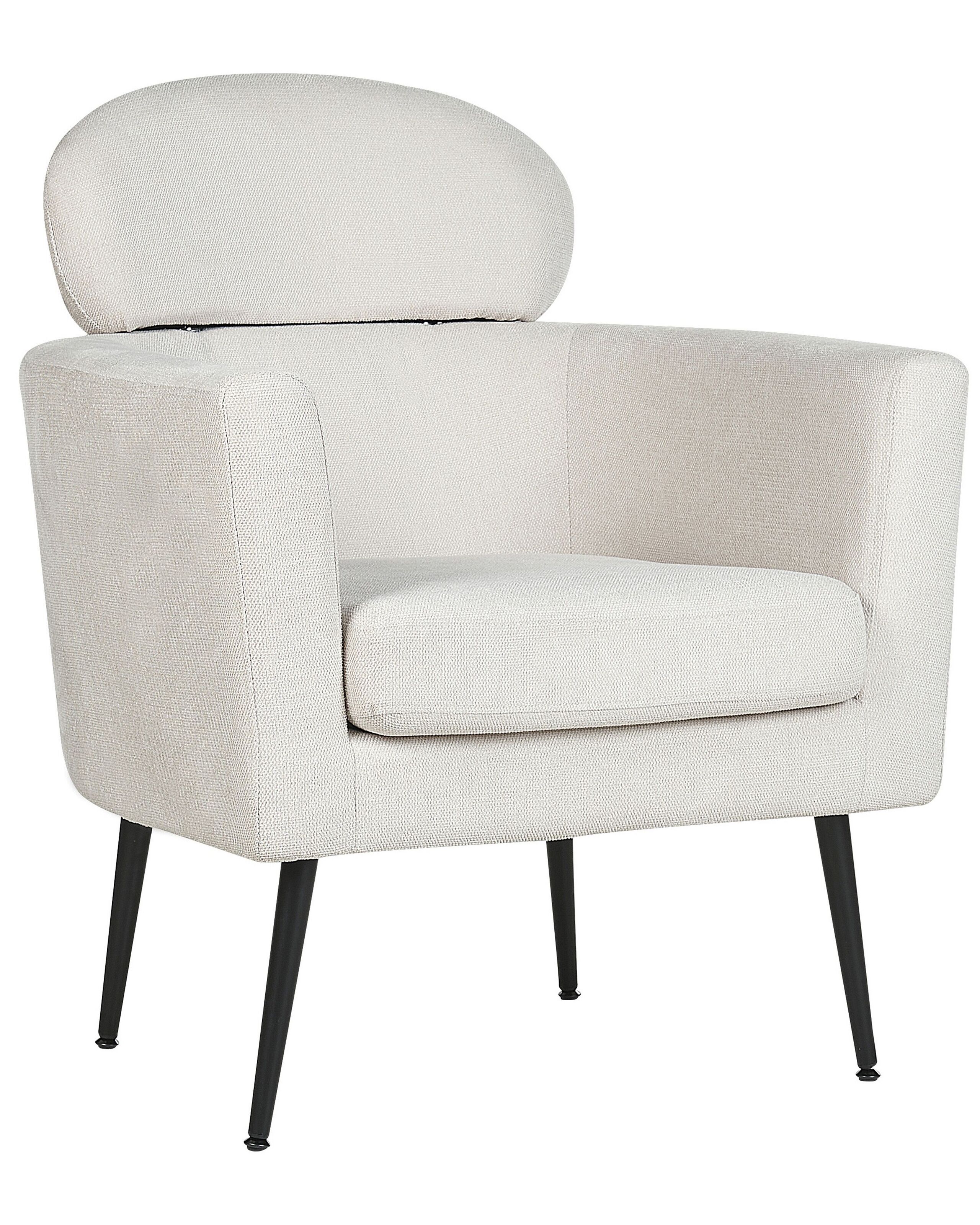 Fabric Armchair White SOBY - Gemini Interiors