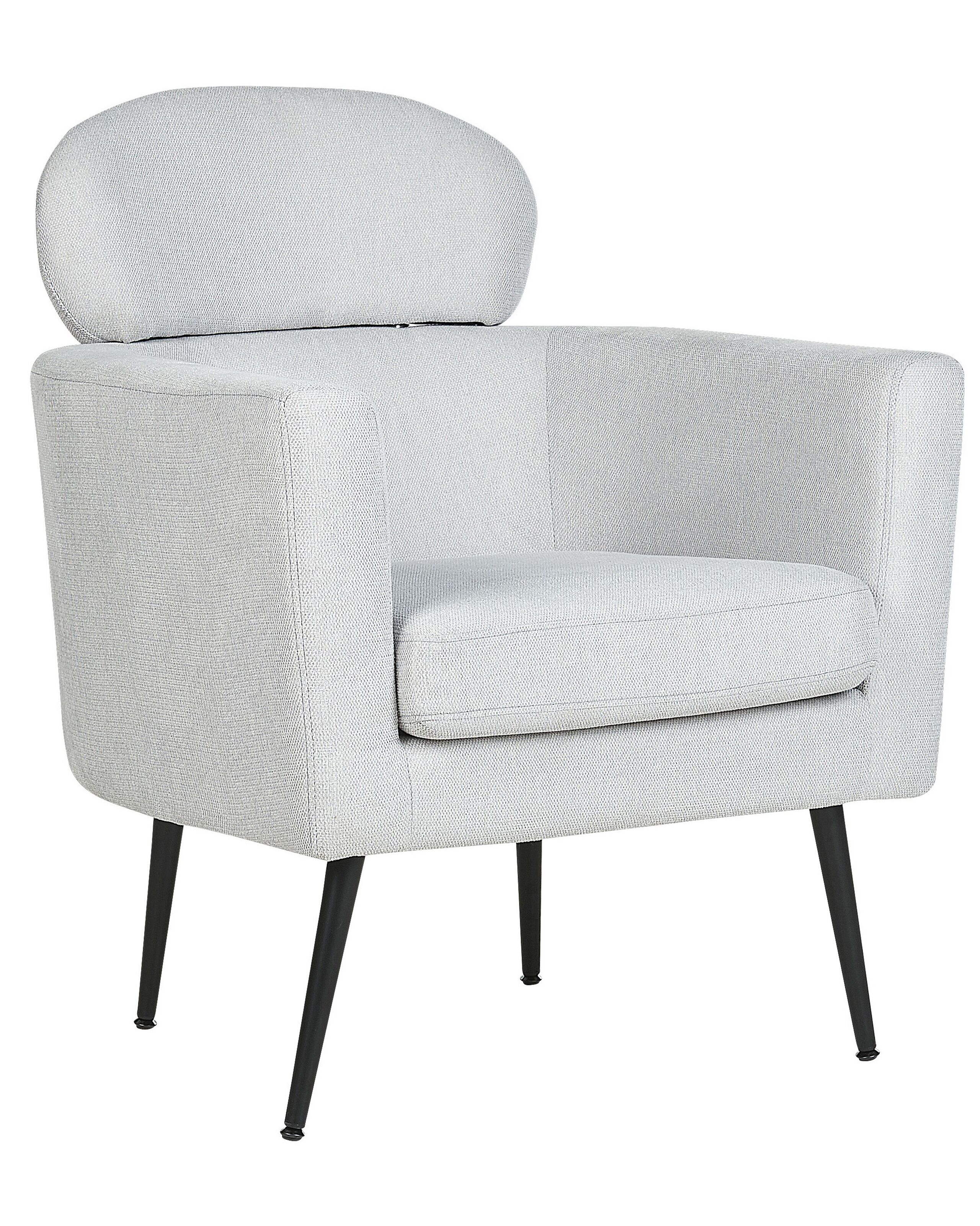 Fabric Armchair Light Grey SOBY - Gemini Interiors