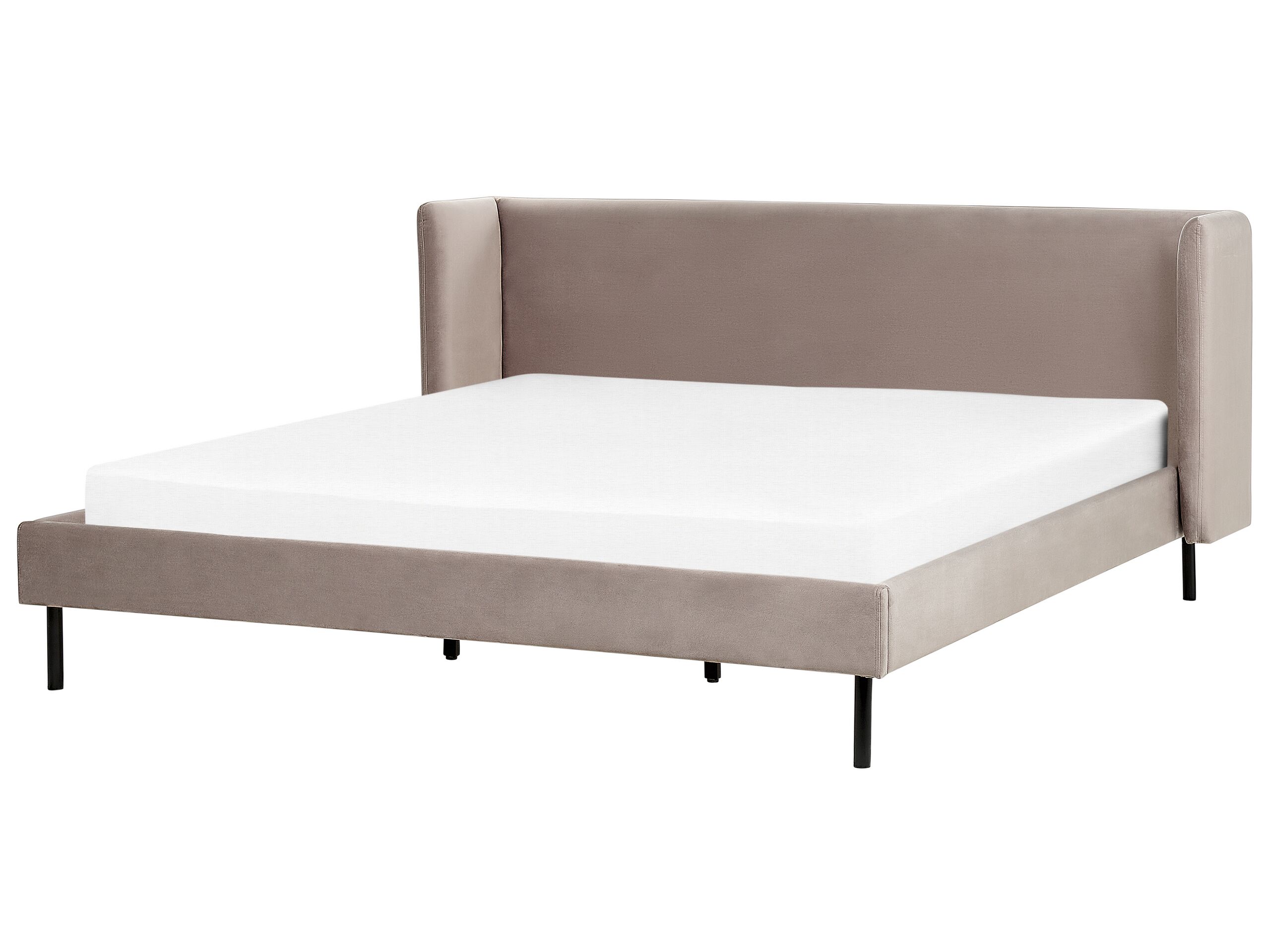 Velvet EU Super King Size Bed Taupe ARETTE - Gemini Interiors