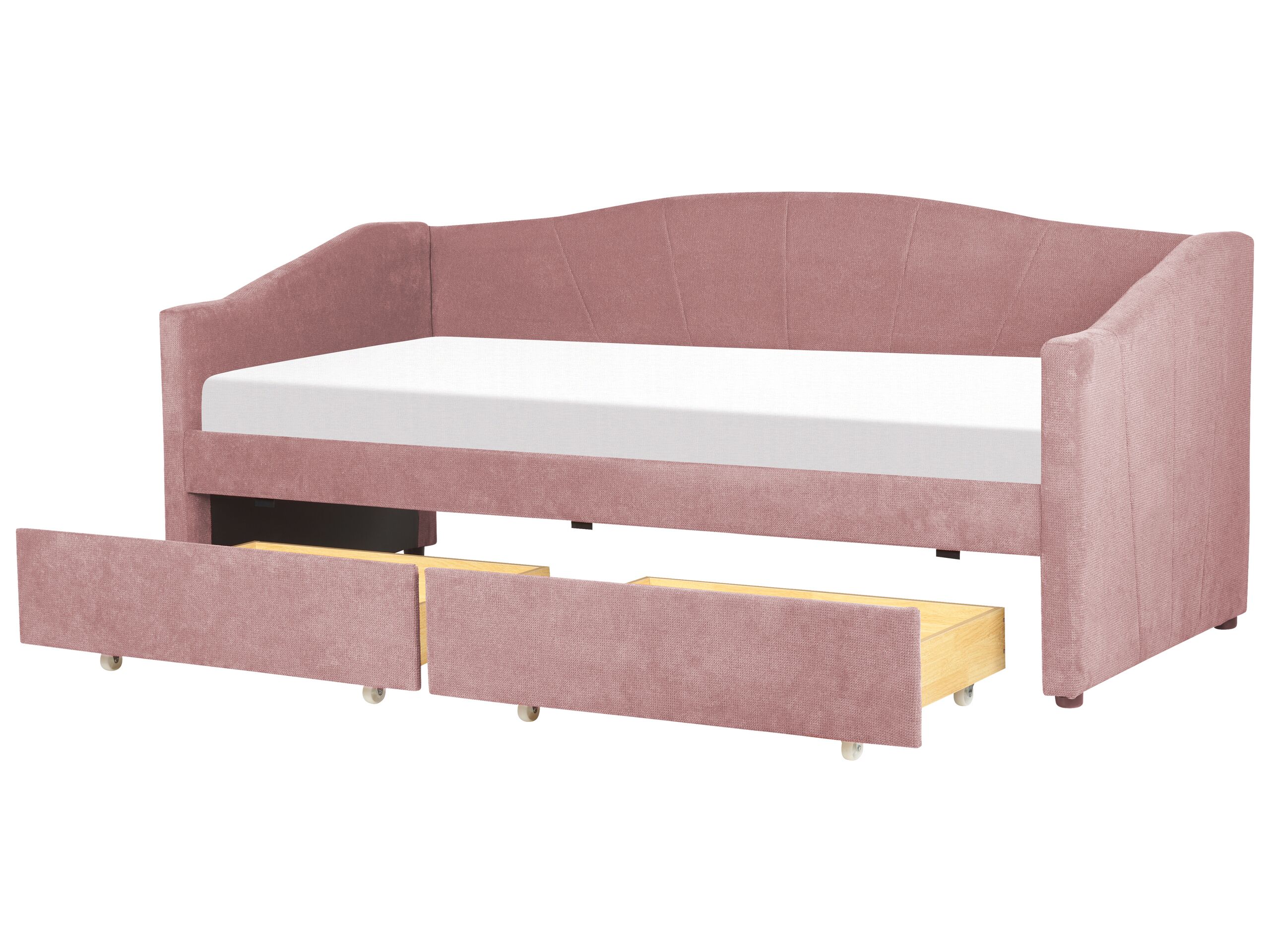 Fabric EU Single Daybed Pink VITTEL - Gemini Interiors