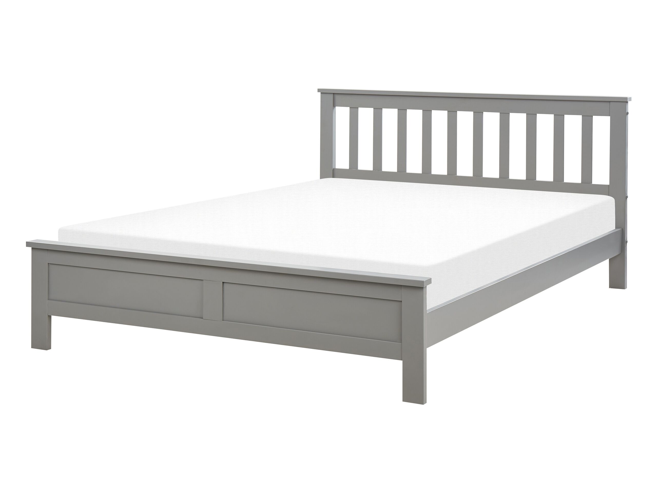 Wooden EU Double Size Bed Grey MAYENNE - Gemini Interiors