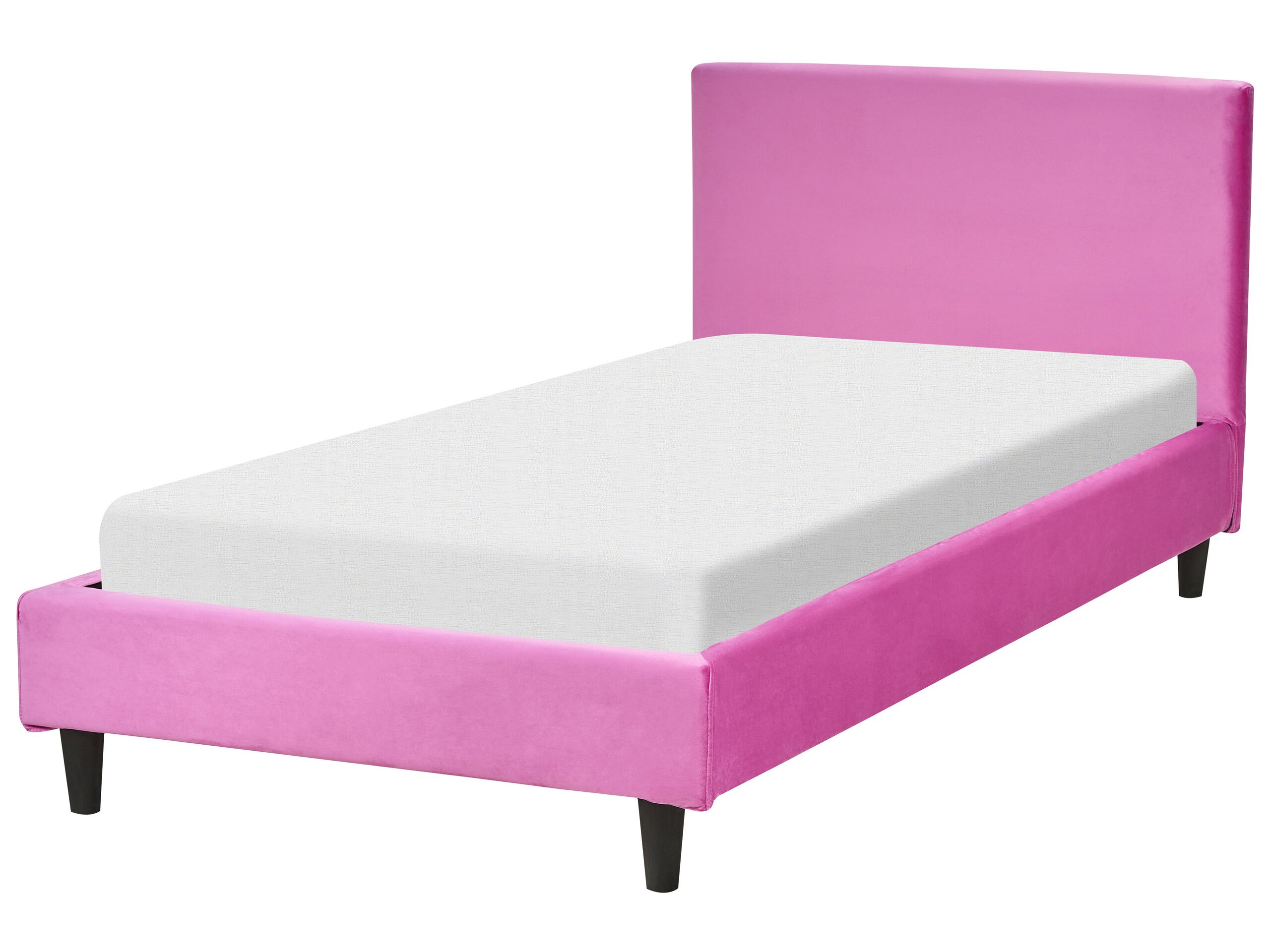 Velvet EU Single Size Bed Fuchsia Pink FITOU - Gemini Interiors