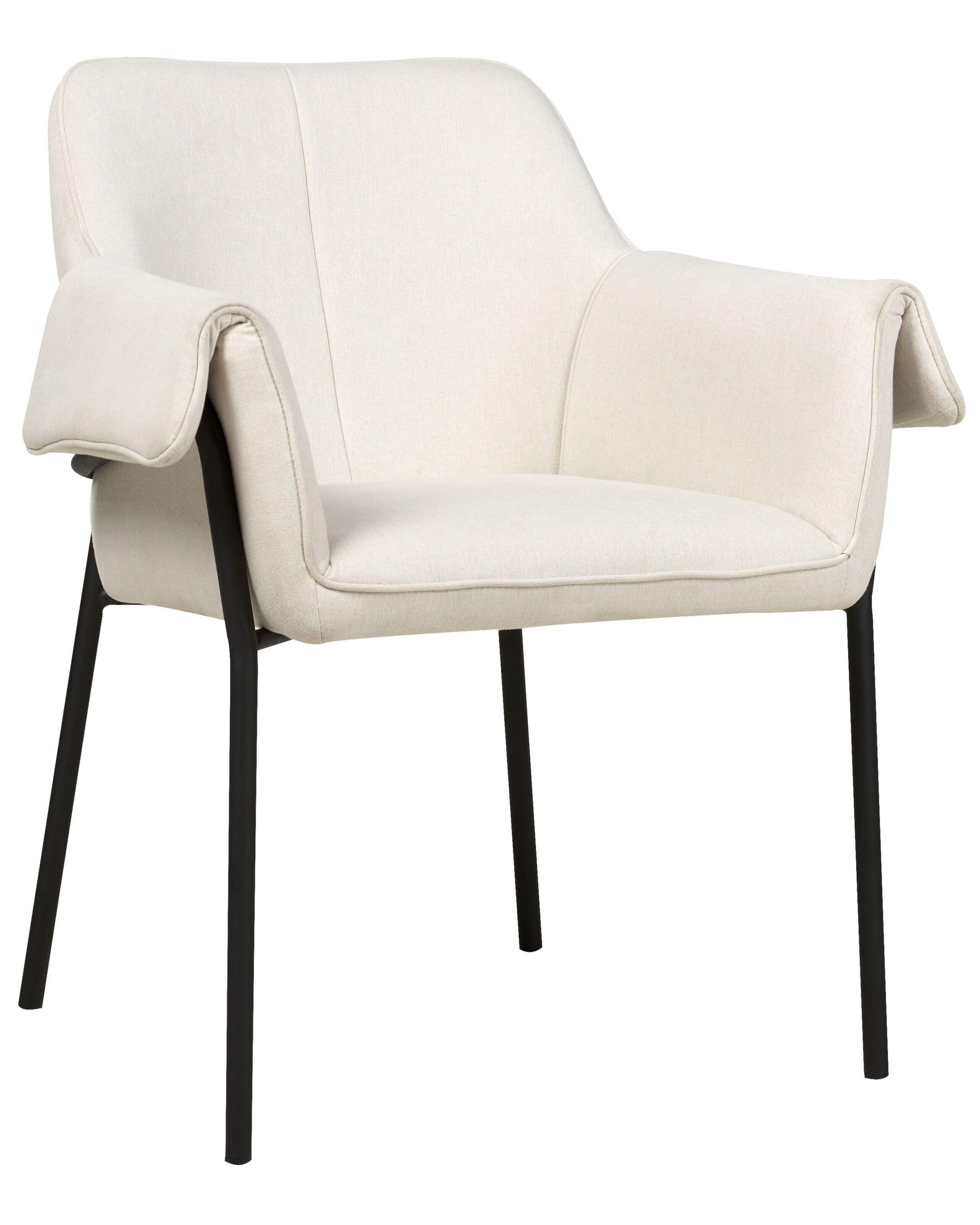 Fabric Accent Chair Cream ARLA - Gemini Interiors