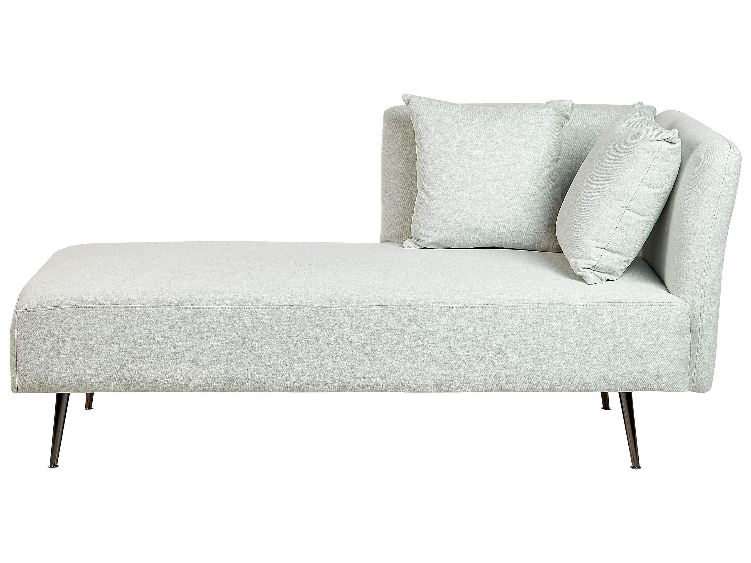Right Hand Fabric Chaise Lounge Mint Green RIOM - Gemini Interiors