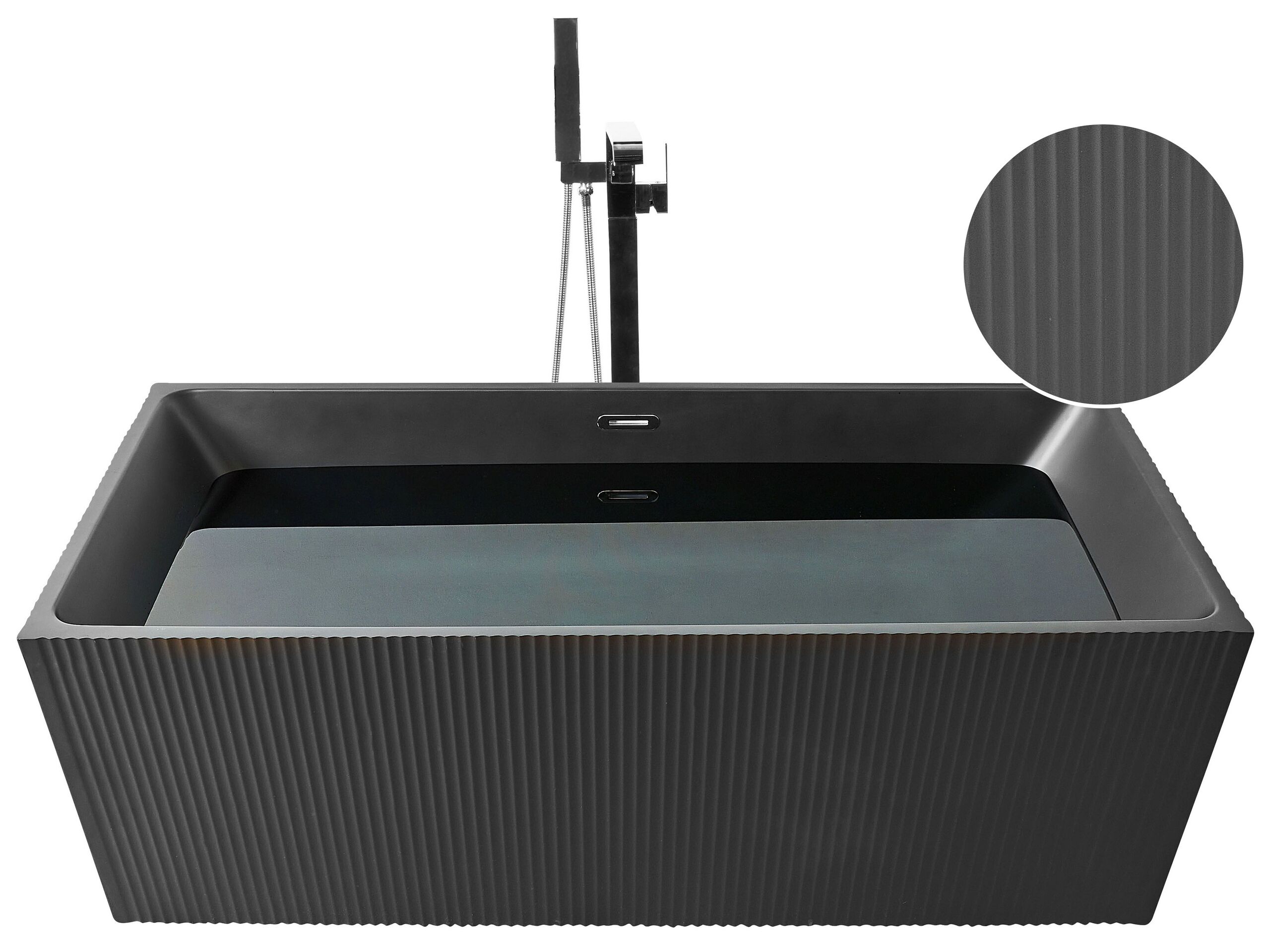 Freestanding Bath 1700 mm x 800 mm Black GOCTA - Gemini Interiors