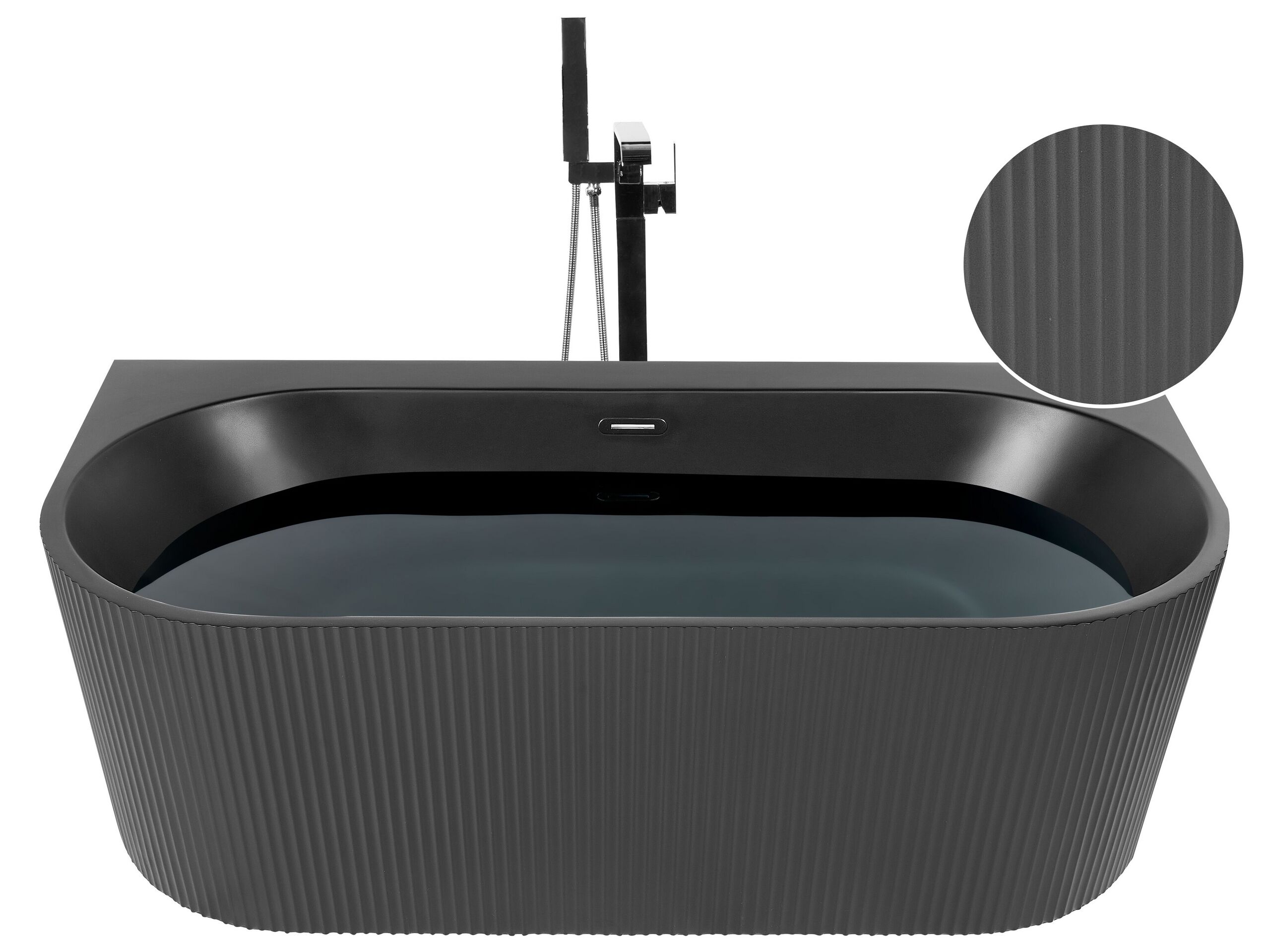 Bath 1700 mm x 800 mm Black GOCTA - Gemini Interiors