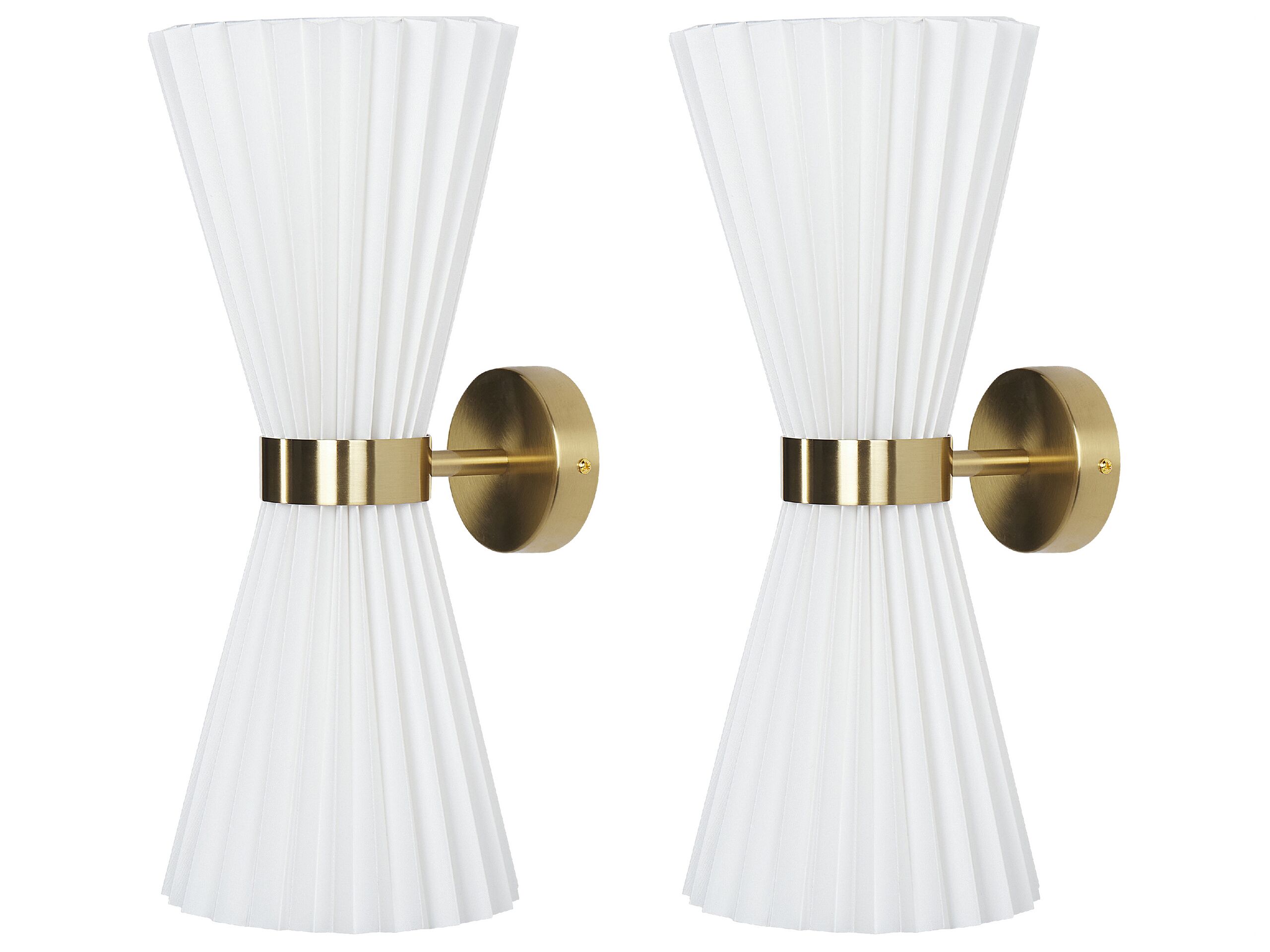 Set of 2 Wall Lamps White TELANG - Gemini Interiors