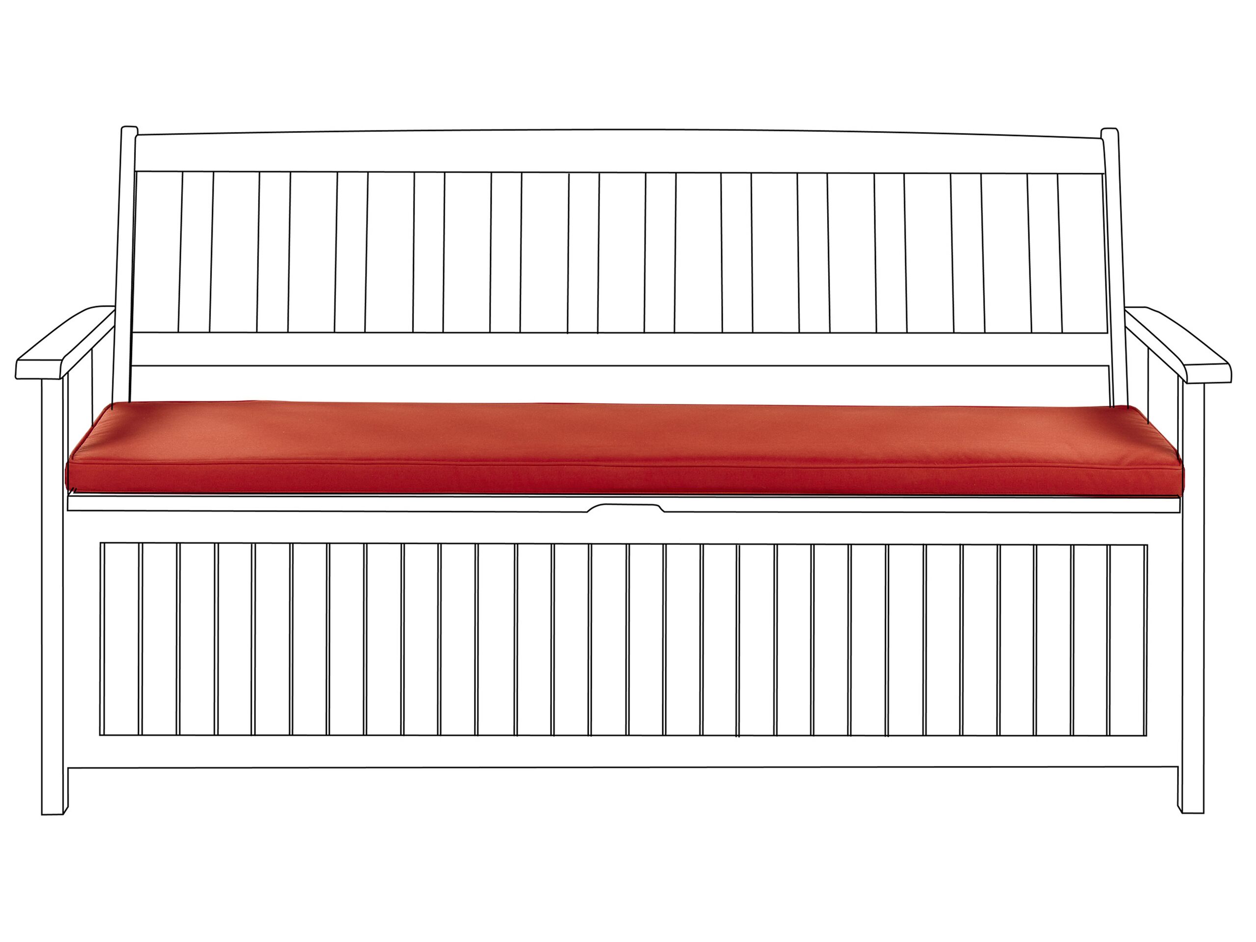Bench Seat Pad Cushion 45 x 148 cm Red SOVANA - Gemini Interiors