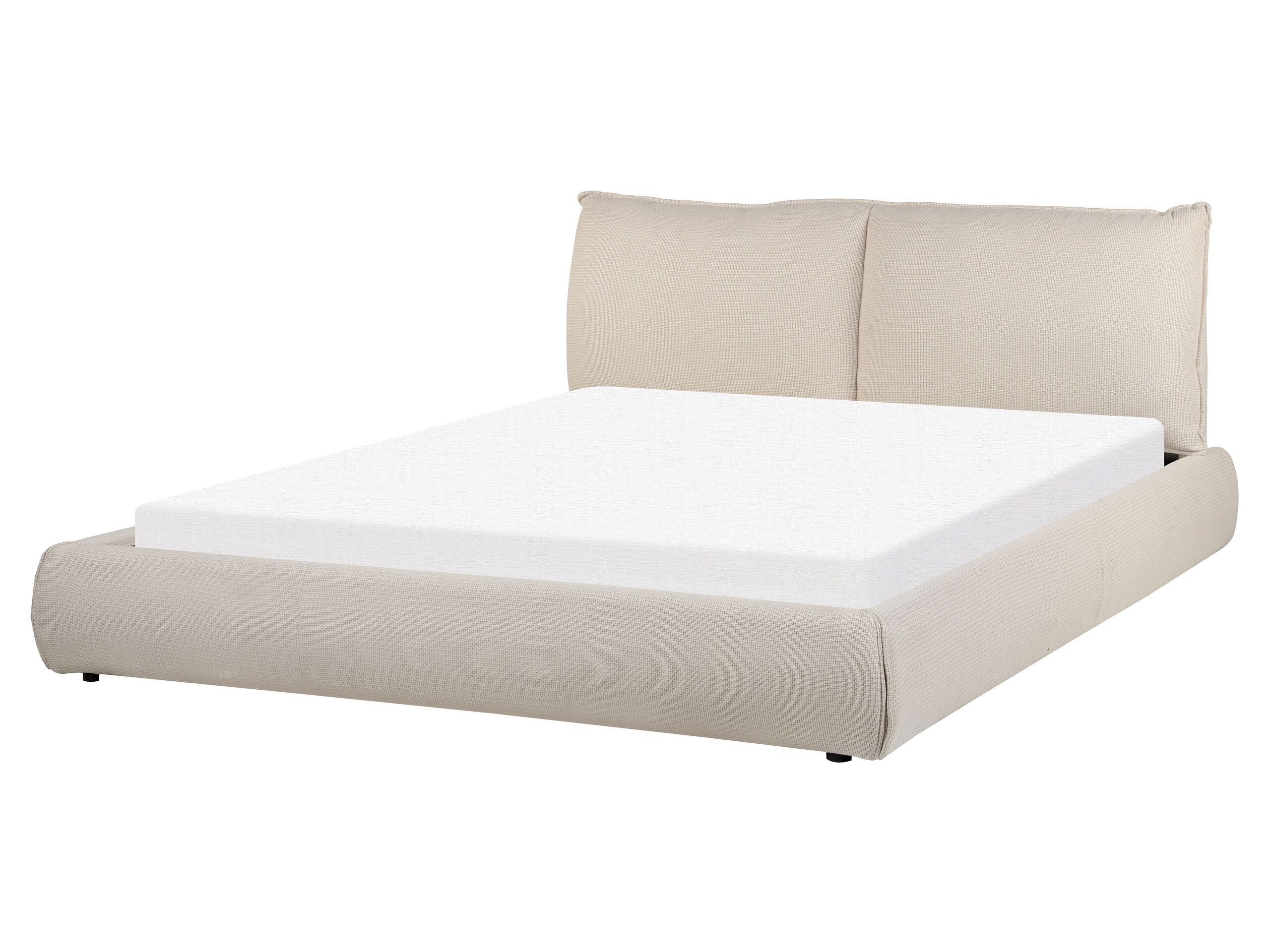 Fabric EU King Size Bed Beige VINAY - Gemini Interiors