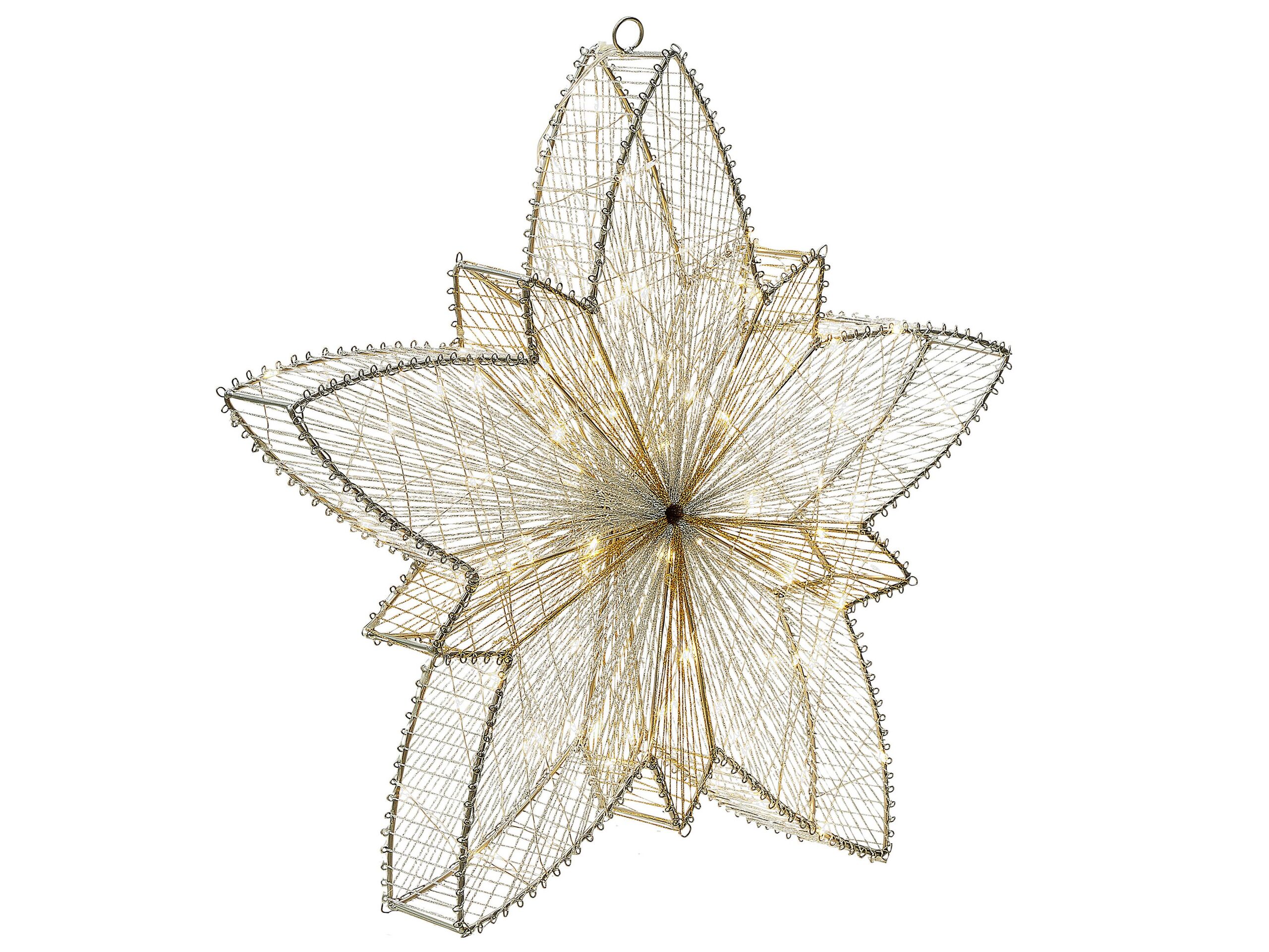 Outdoor LED Hanging Decor Star 50 cm Silver HOFSOS - Gemini Interiors