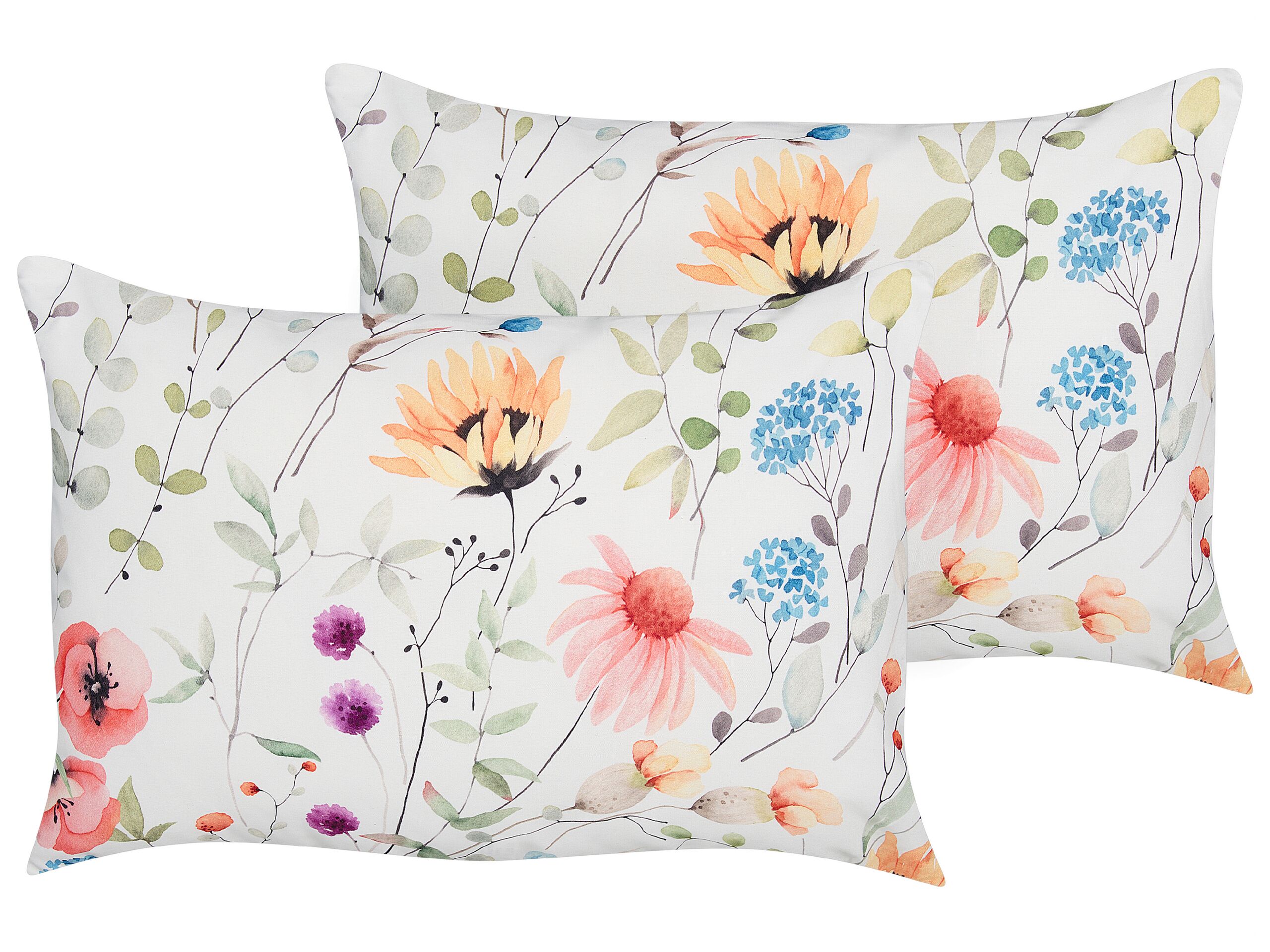 Set of 2 Outdoor Cushions Floral Pattern 40 x 60 cm Multicolour MONESI - Gemini Interiors