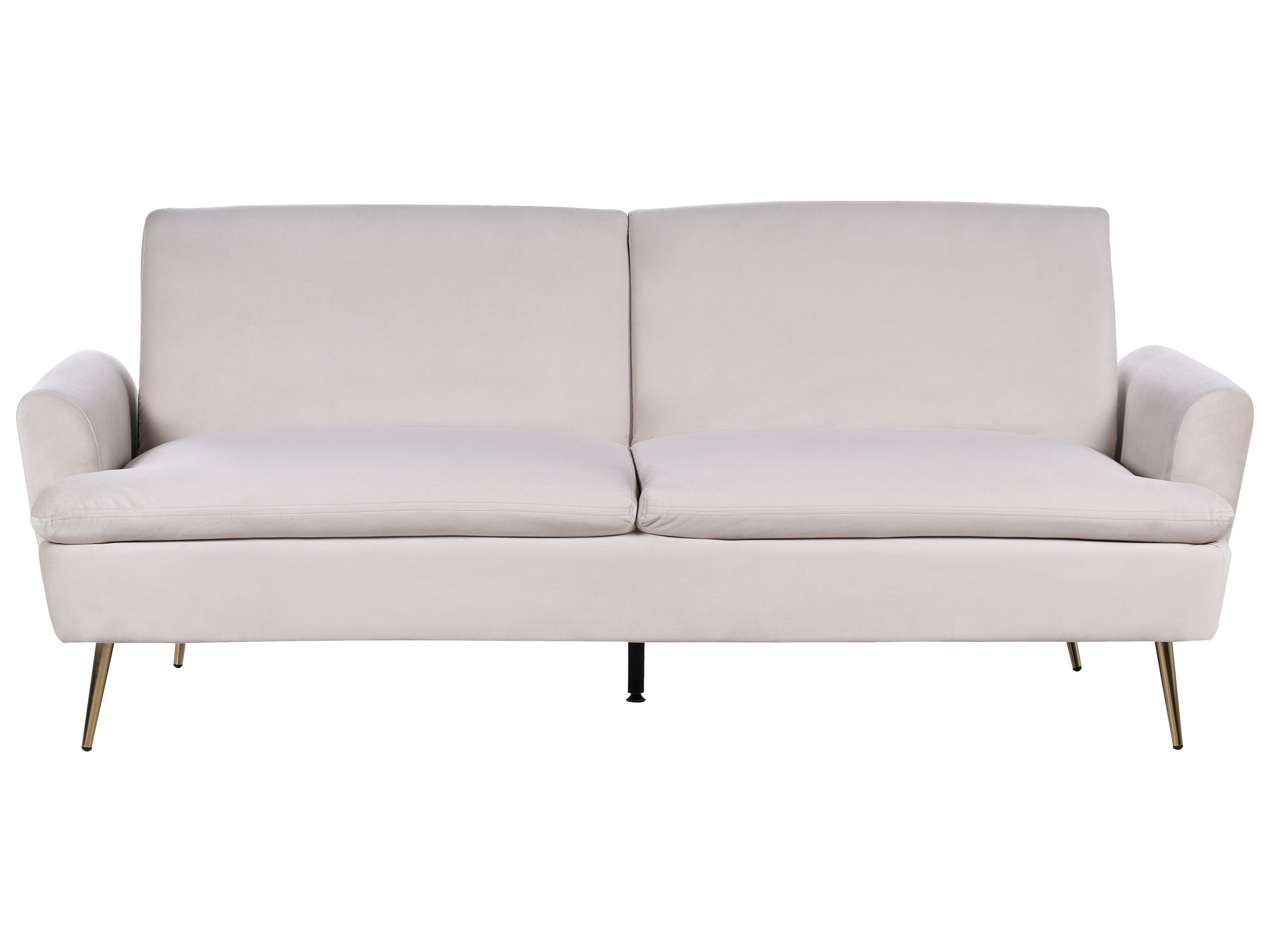 Velvet Sofa Bed Light Beige VETTRE - Gemini Interiors