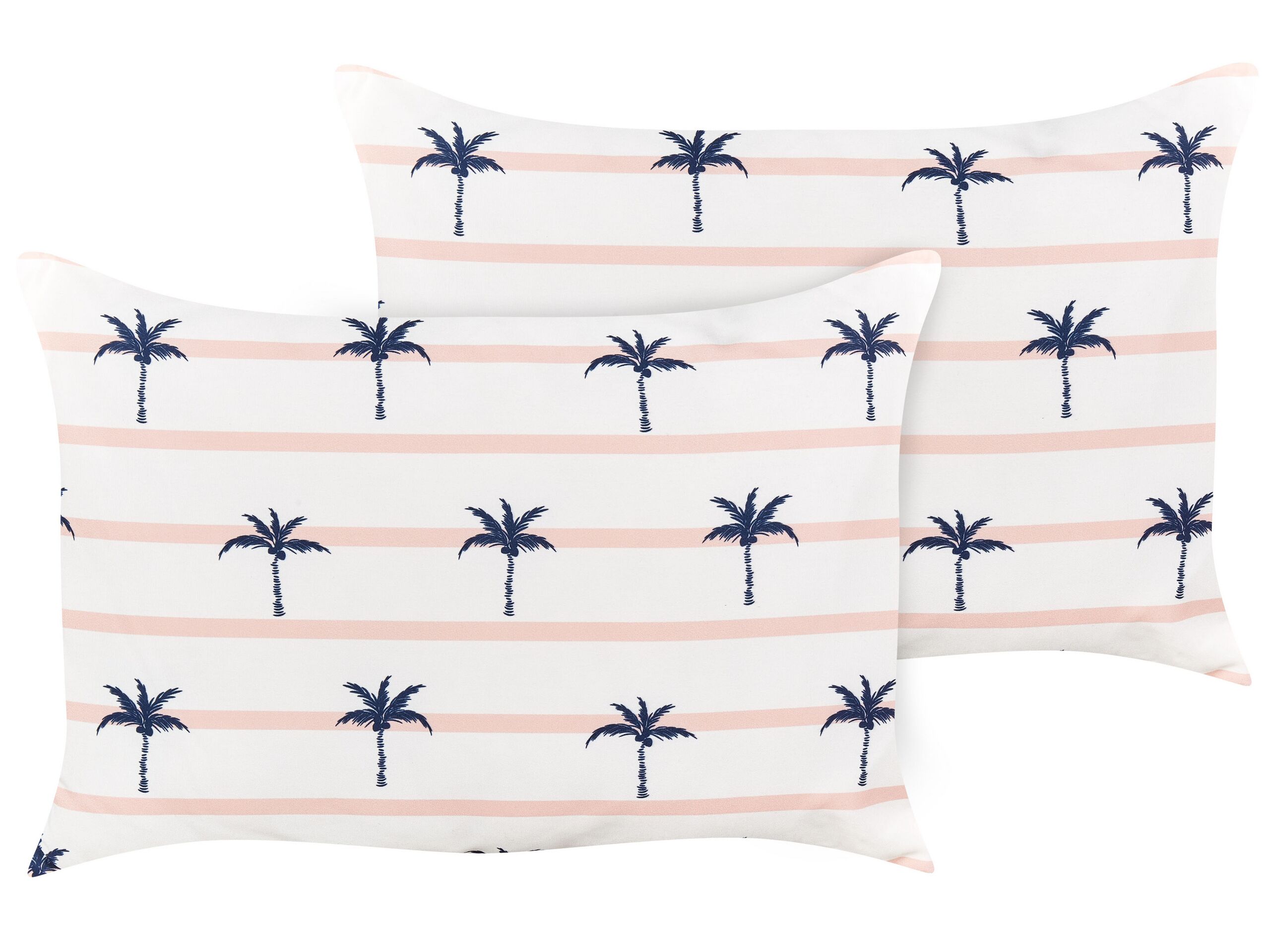 Set of 2 Outdoor Cushions Palm Pattern 40 x 60 cm White MOLTEDO - Gemini Interiors